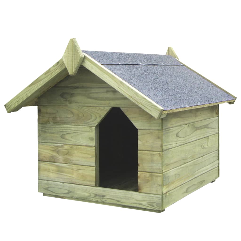 Hondenhok met opklapbaar dak geïmpregneerd grenenhout