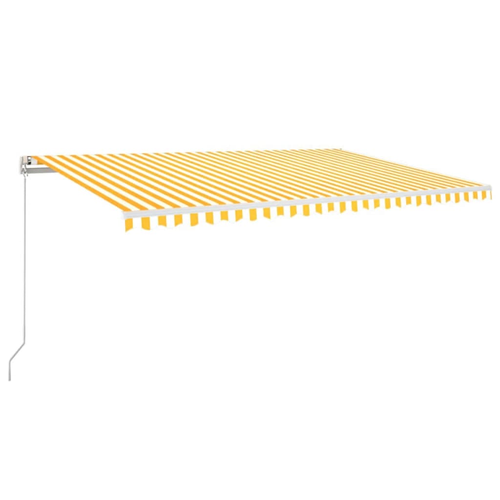 Luifel automatisch met LED en windsensor 500x350 cm geel wit