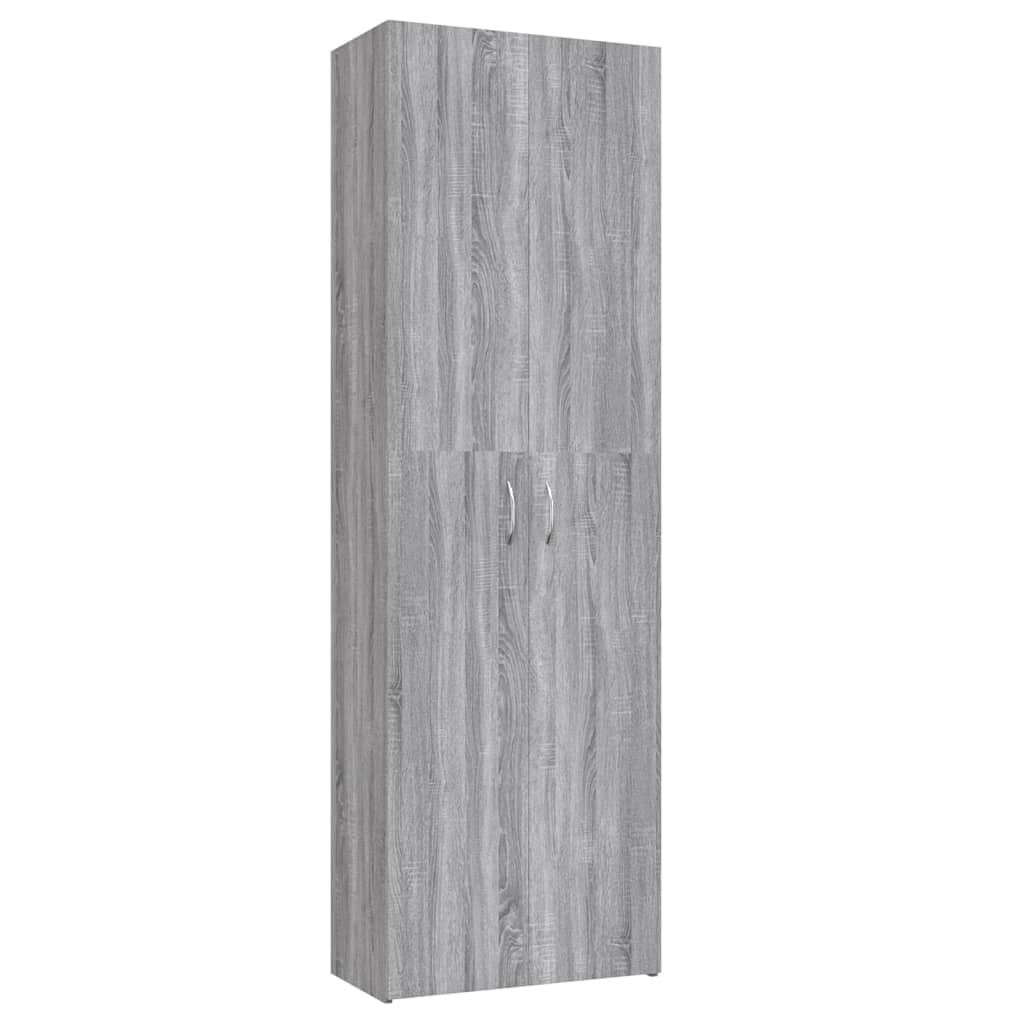 Kantoorkast 60x32x190 cm bewerkt hout grijs sonoma eikenkleurig