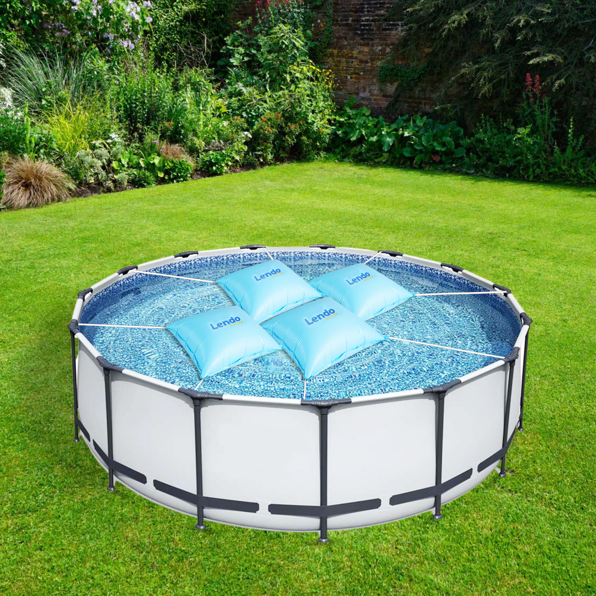 Lendo Online Coussin de piscine pour couverture de piscine 120x120cm 4 pcs