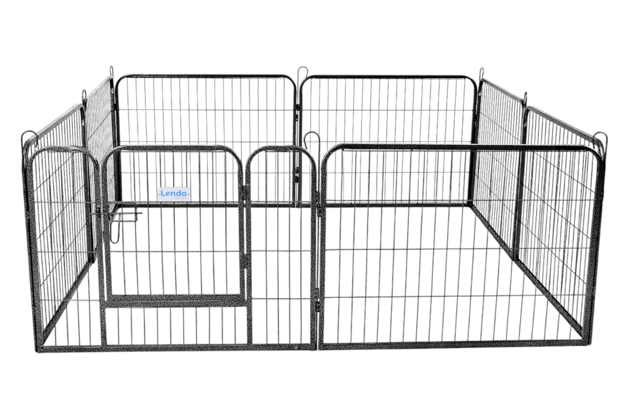 Lendo Online Hondenkennel 8 panelen 80x60cm staal antraciet