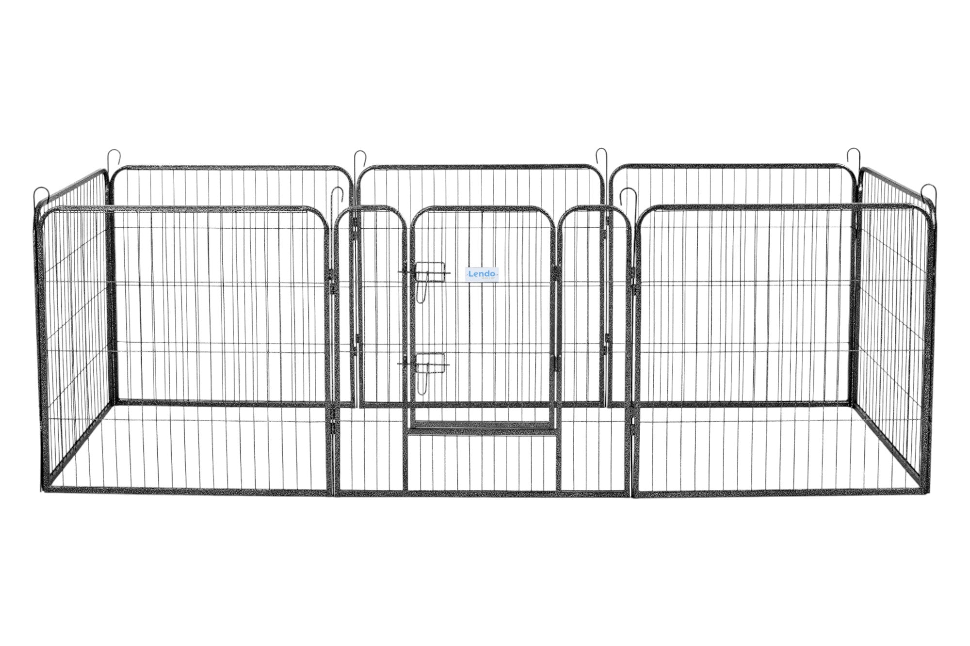 Lendo Online Hondenkennel 8 panelen 80x80cm staal antraciet