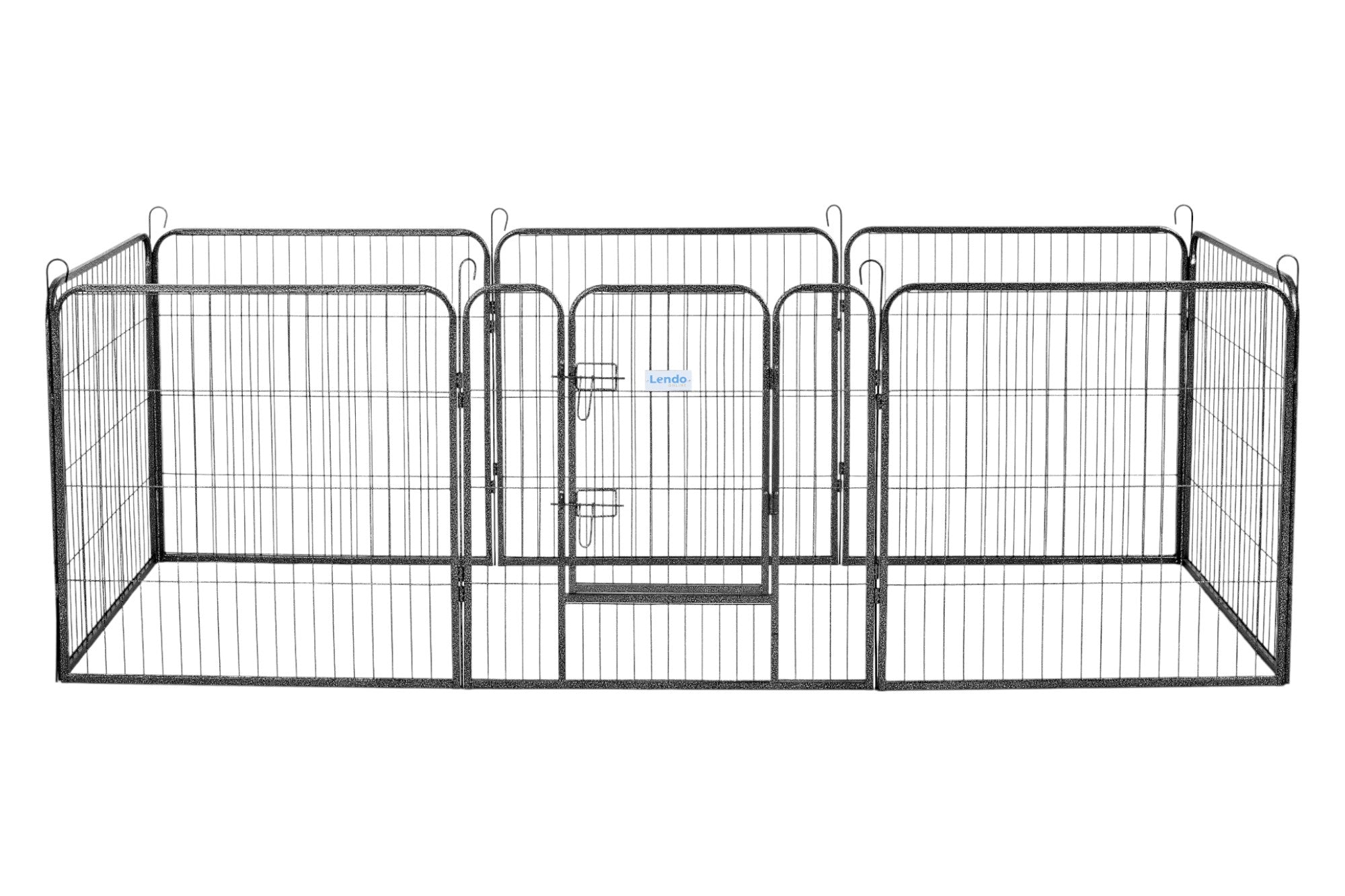 Lendo Online Hondenkennel 8 panelen 80x95cm staal antraciet