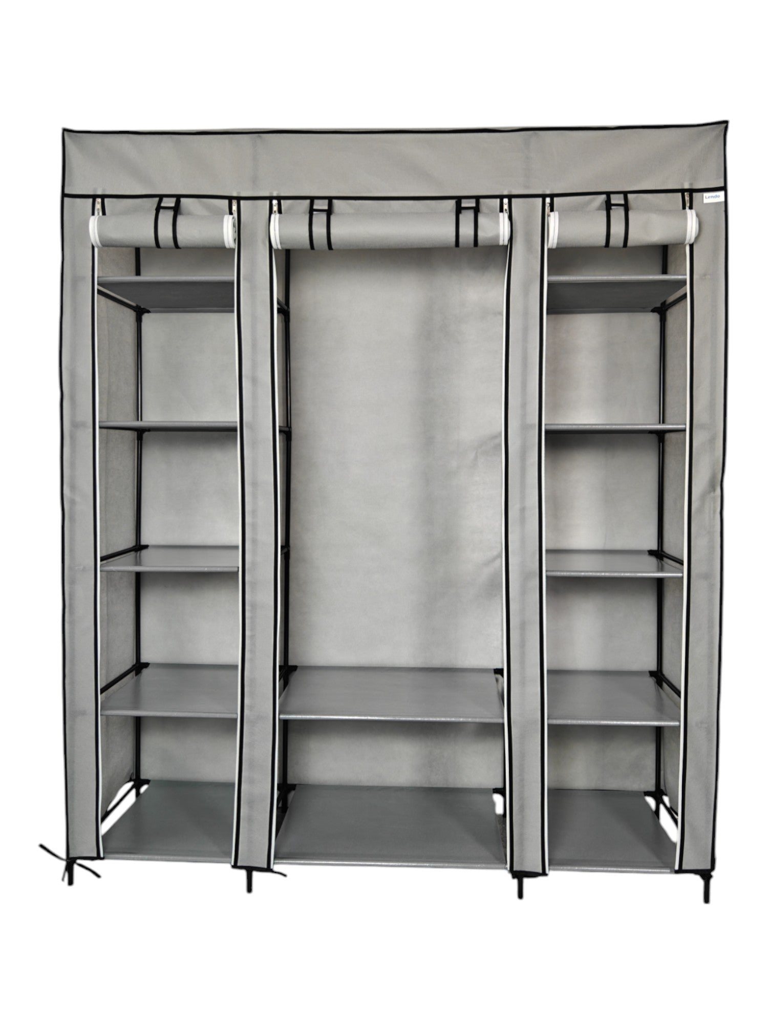 Lendo Online Kledingkast opvouwbaar 145x44x170cm grijs