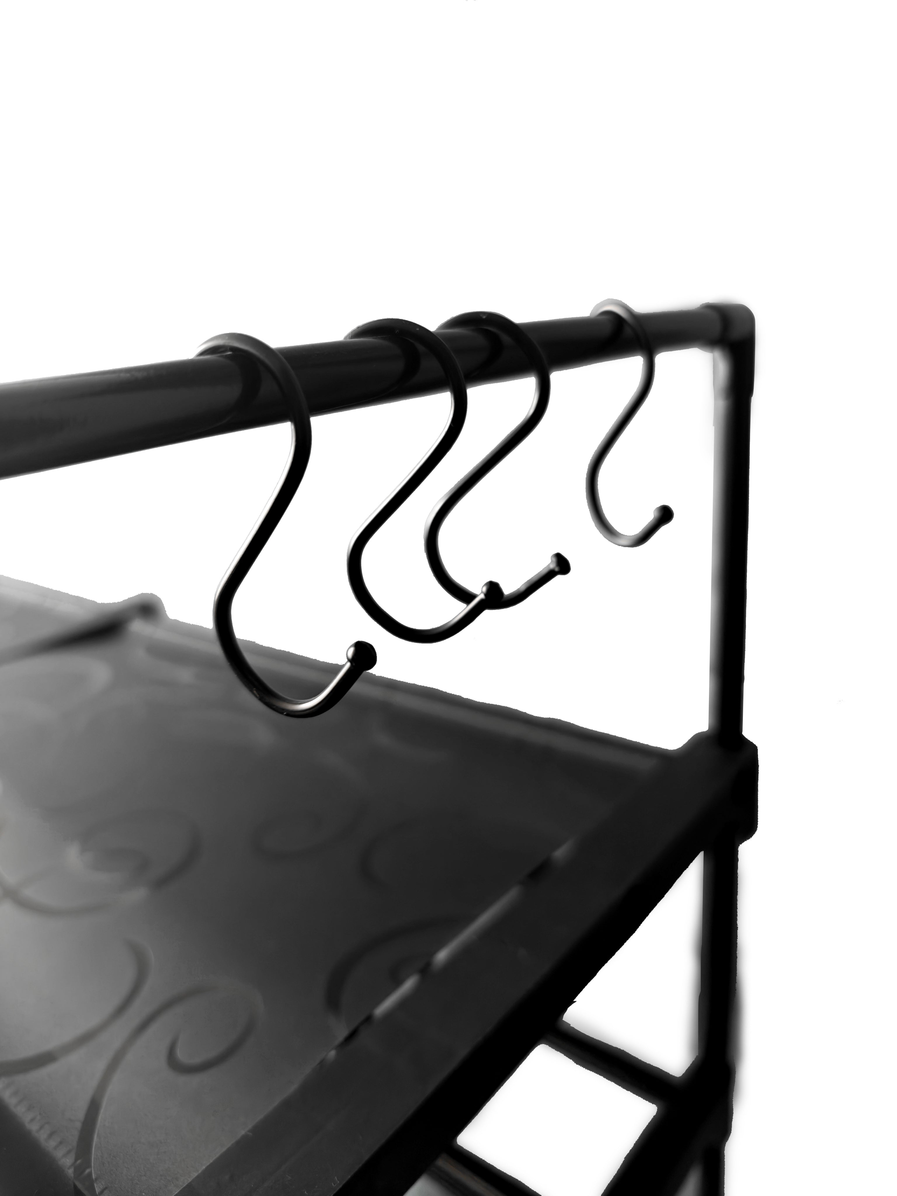 Lendo Online Schoenenrek 21 vakken 129x31x158cm staal zwart