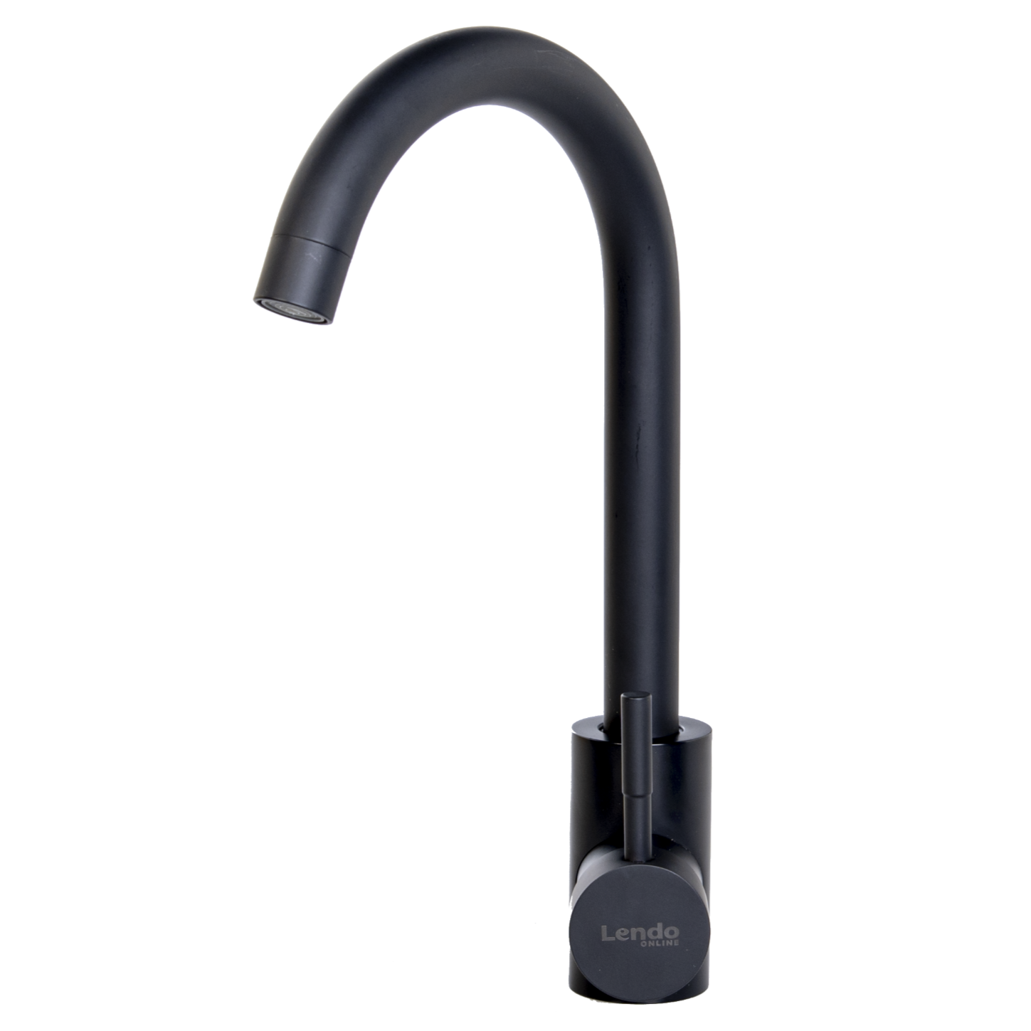 Lendo Online Spoelbak met keukenkraan en zeepdispenser 44x44x20cm zwart RVS