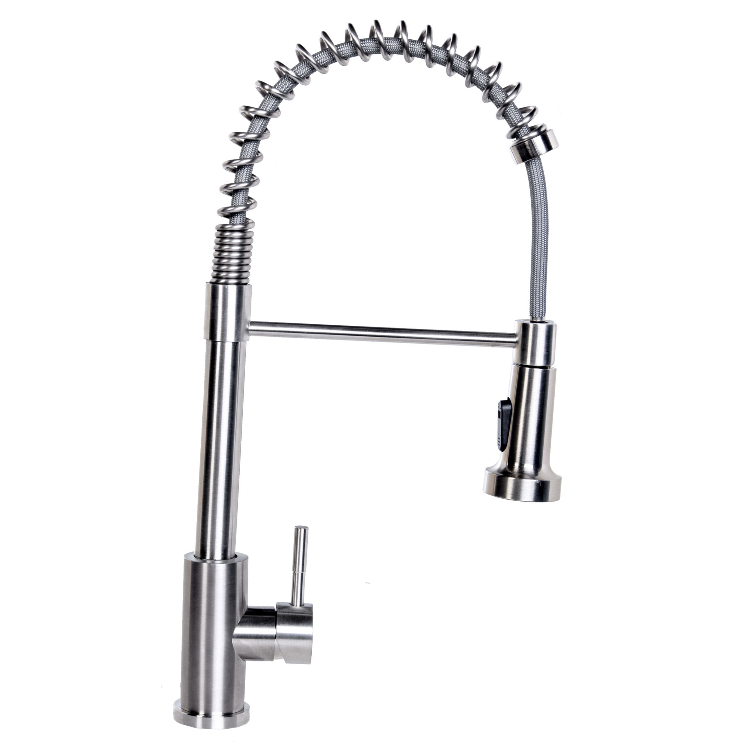 Lendo Online Spoelbak met keukenkraan 44x44x20cm uittrekbare uitloop zilver RVS