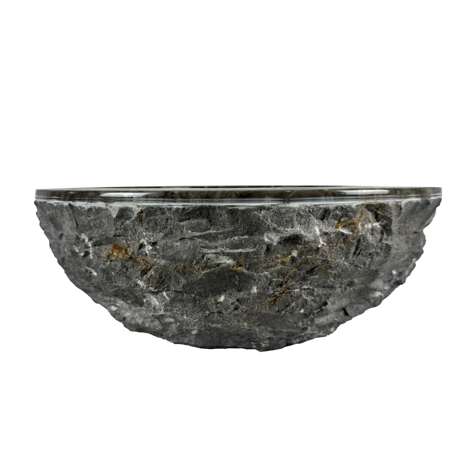 Lendo Online Wastafel rond 40x40x15cm marmer grijs