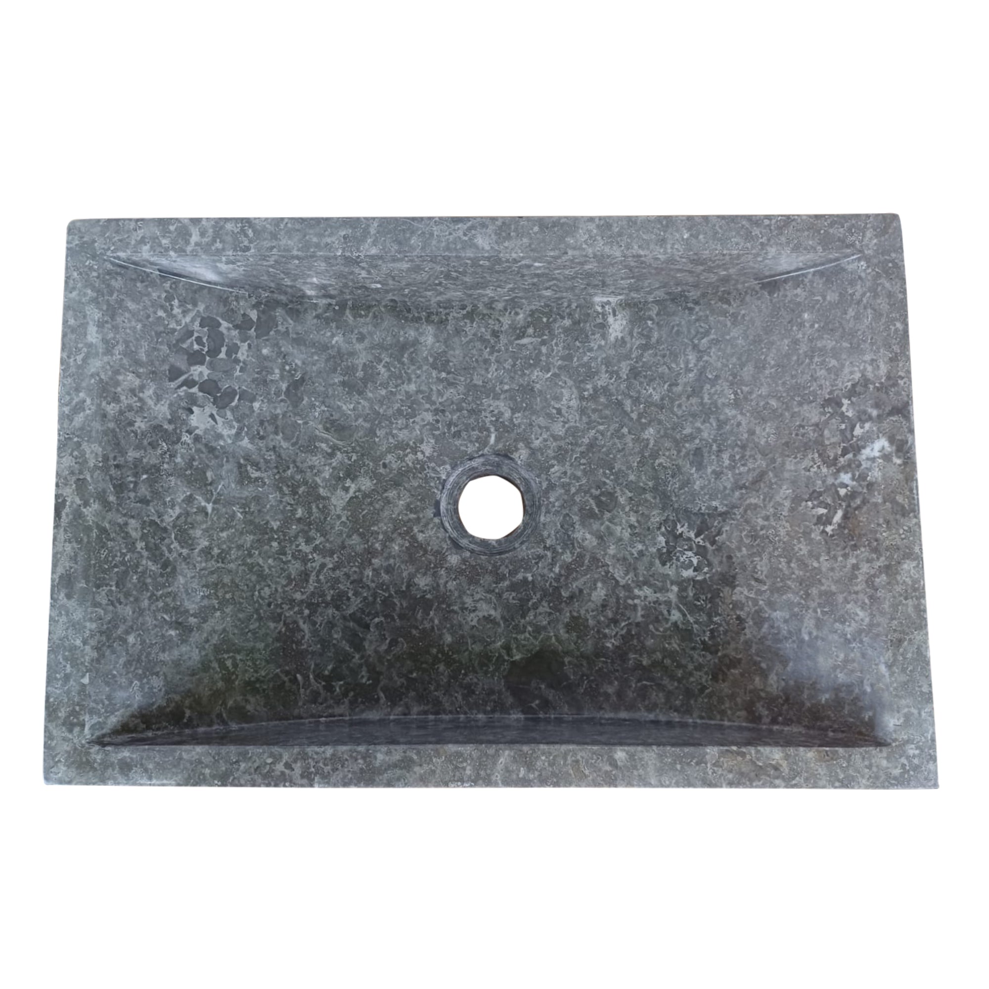 Lendo Online Wastafel rechthoekig 45x30x12cm marmer grijs