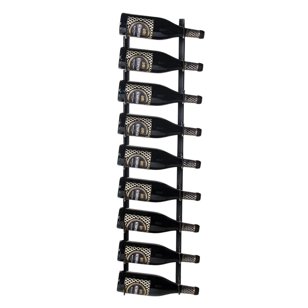 Lendo Online Wijnrek met kurkentrekker 9 flessen wandmontage zwart