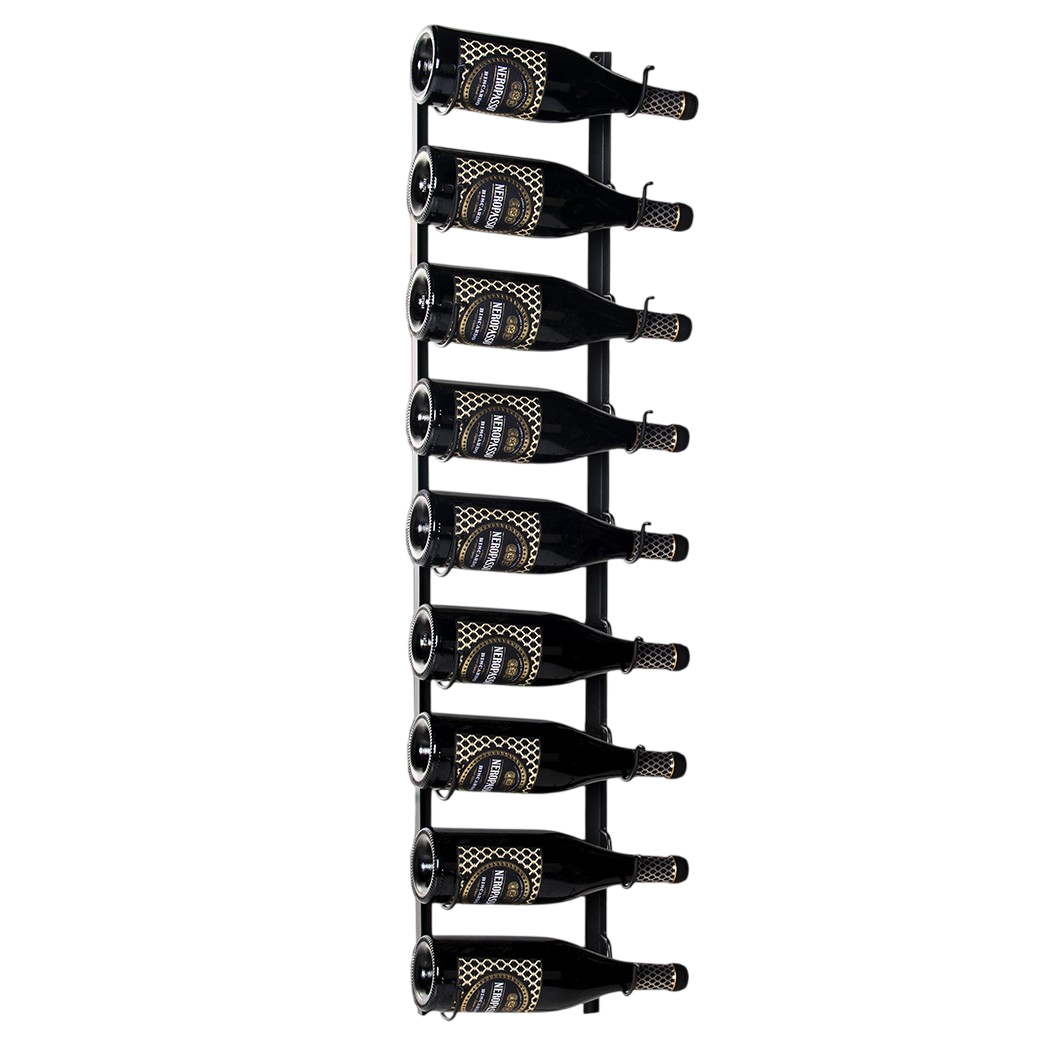 Lendo Online Wijnrek met kurkentrekker 9 flessen wandmontage zwart