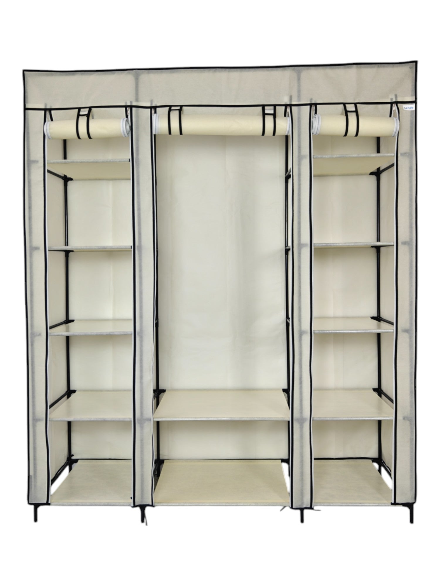 Lendo Online Kledingkast opvouwbaar 145x44x170cm crème