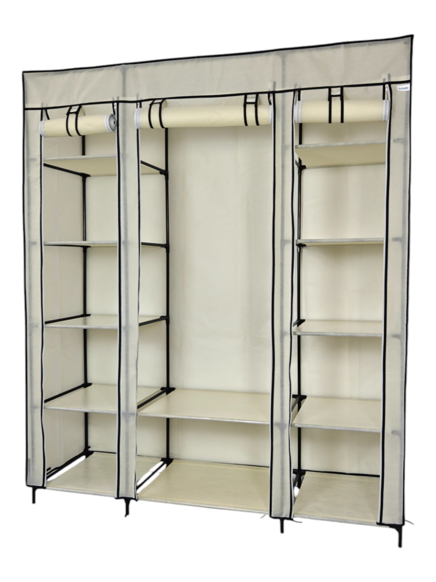 Lendo Online Kledingkast opvouwbaar 145x44x170cm crème
