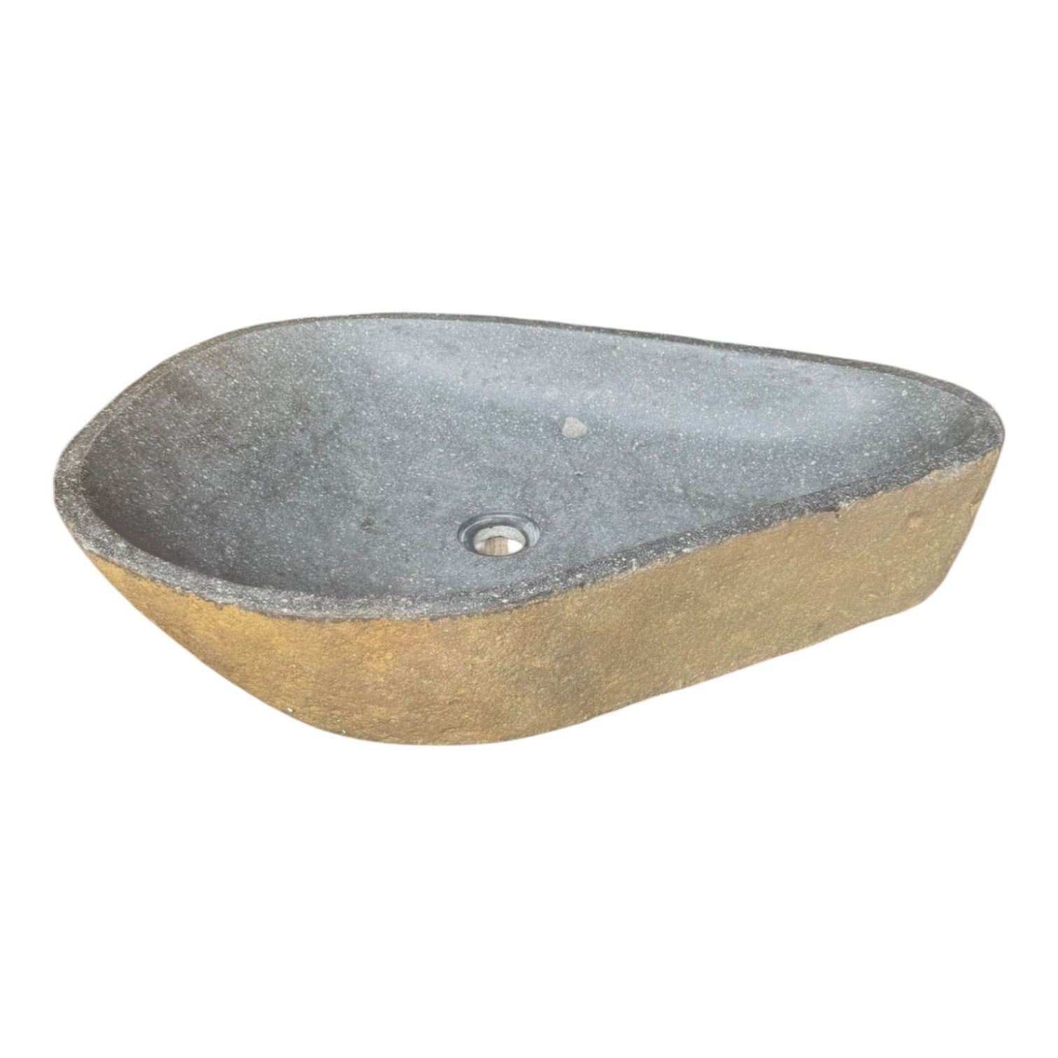 Lendo Online Wastafel ovaal (60-70)x(38-43) cm riviersteen koperkleurig
