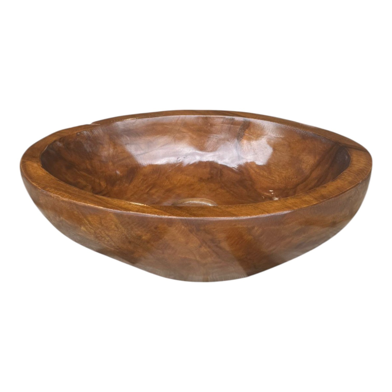 Lendo Online Wastafel ovaal 40x30x12cm teakhout bruin
