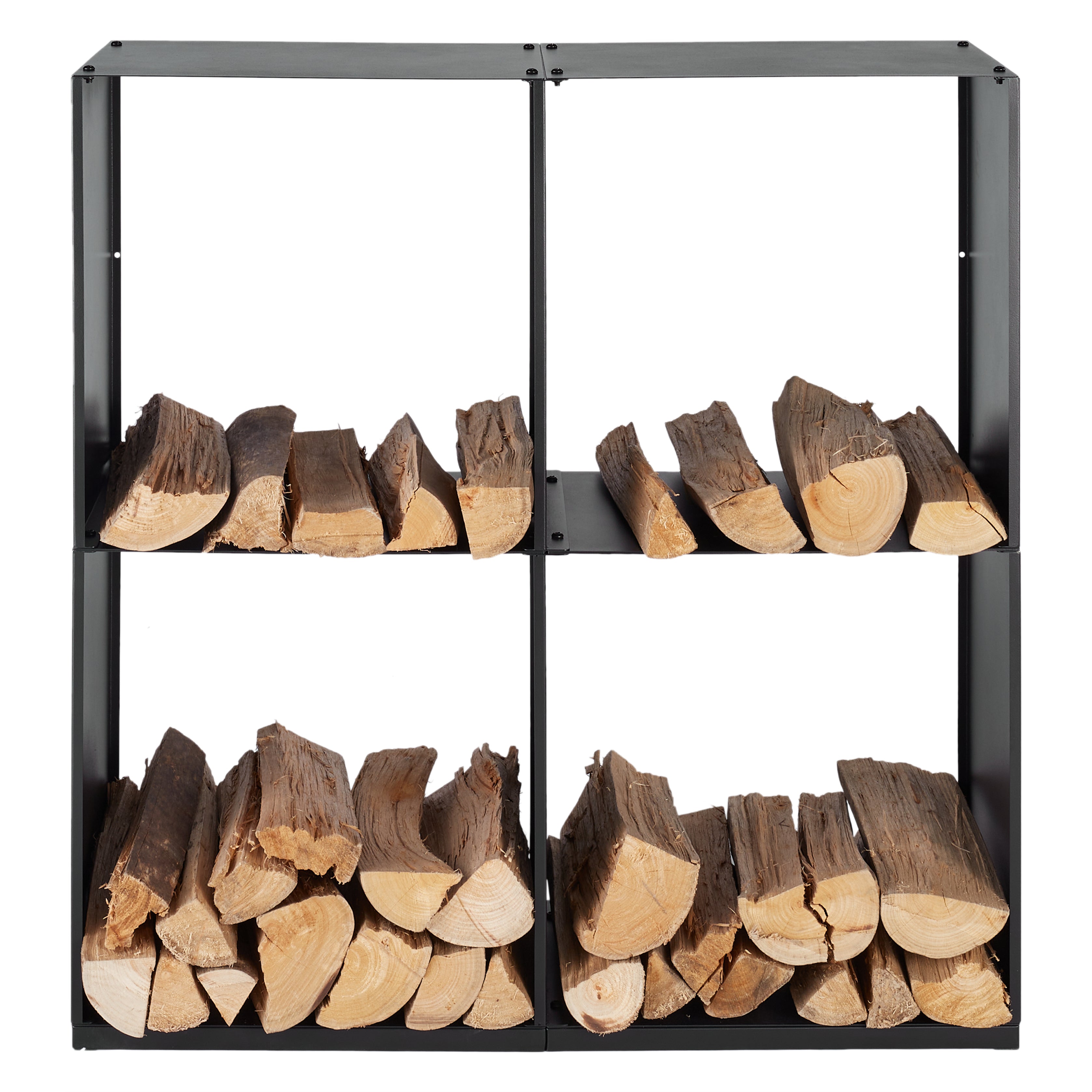 Lendo Online Brandhoutrek 80x28x80cm draagtas zwart staal
