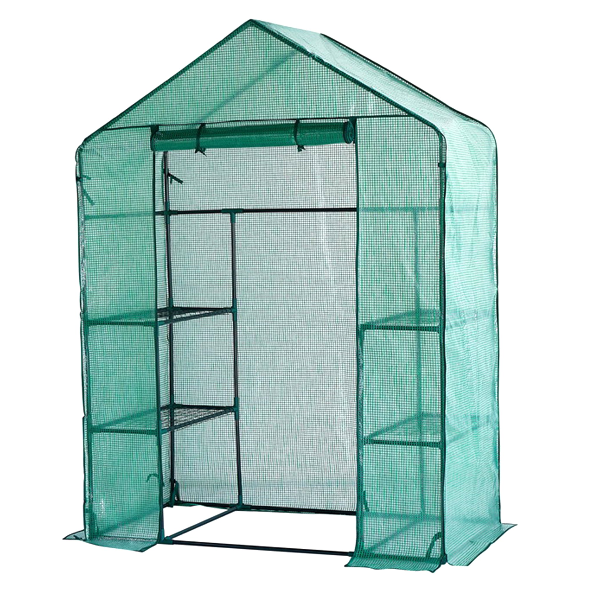 Lendo Online Tuinkas 3 etages PE hoes 143x73x195cm staal