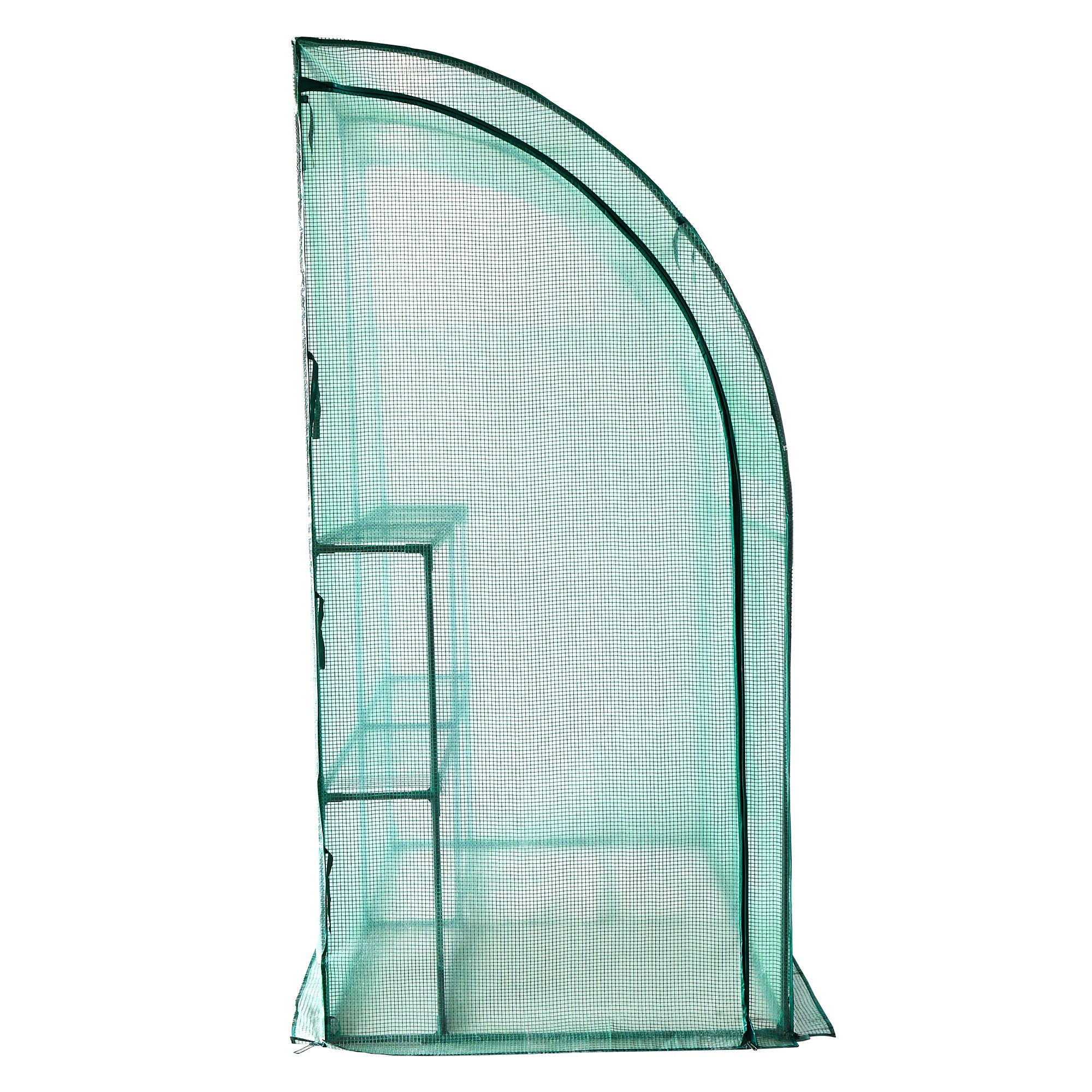 Lendo Online Muurkas 3 etages en PE hoes 200x100x214cm groen