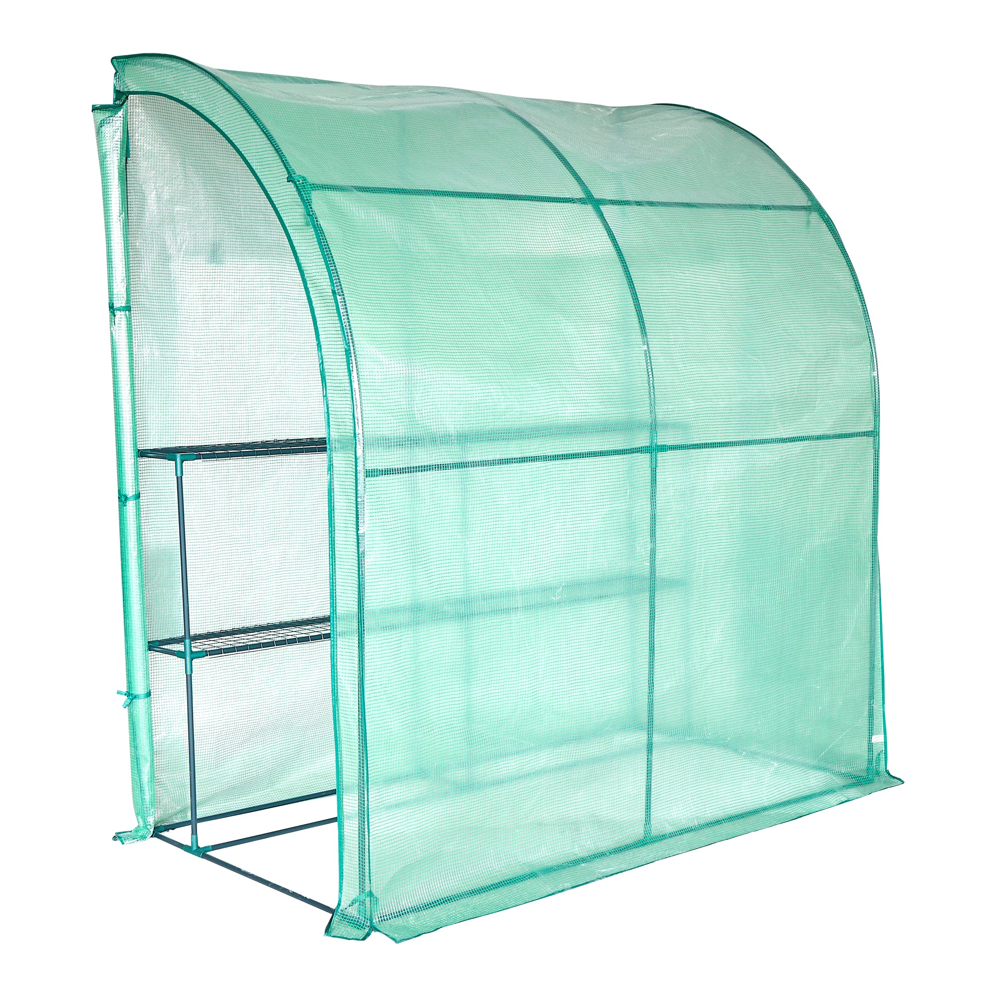 Lendo Online Muurkas 3 etages en PE hoes 200x100x214cm groen