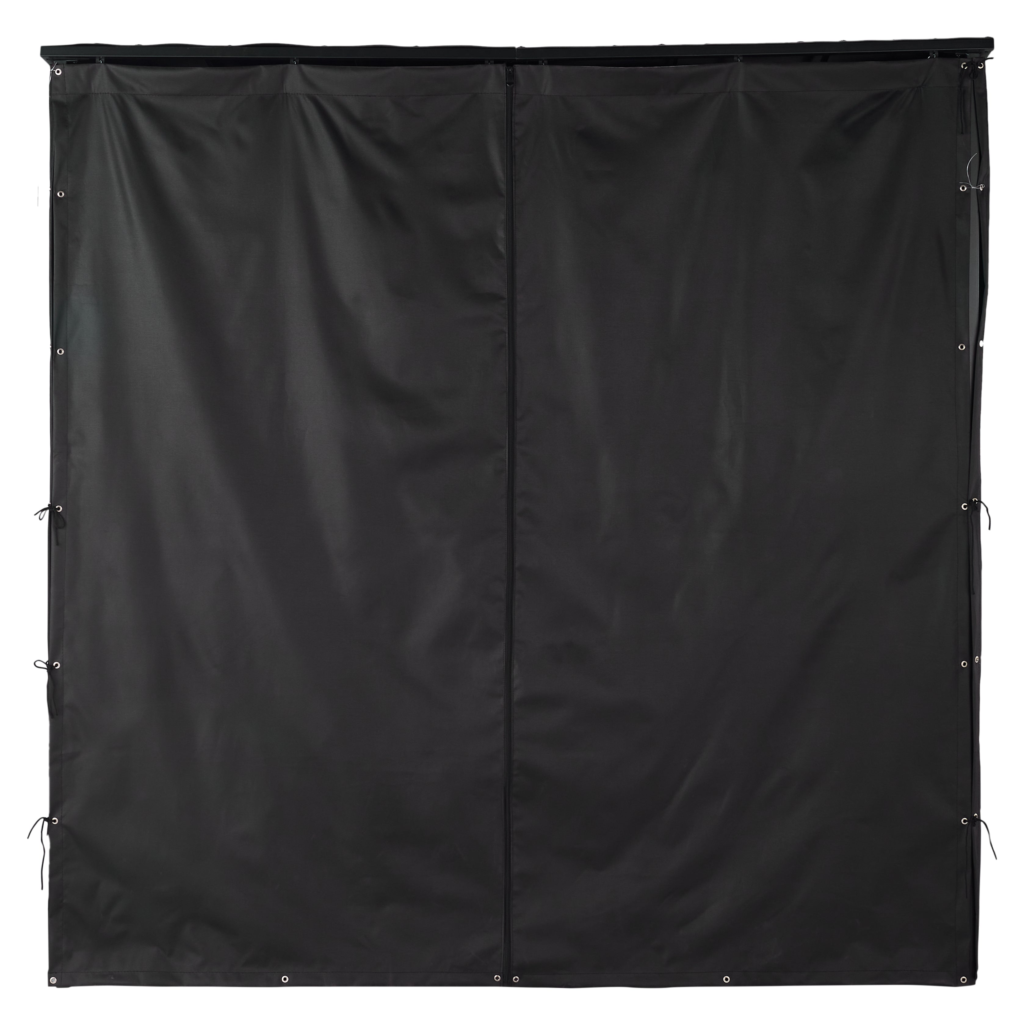 Lendo Online Brandhoutrek met dak 180x60x180cm draagtas zwart metaal