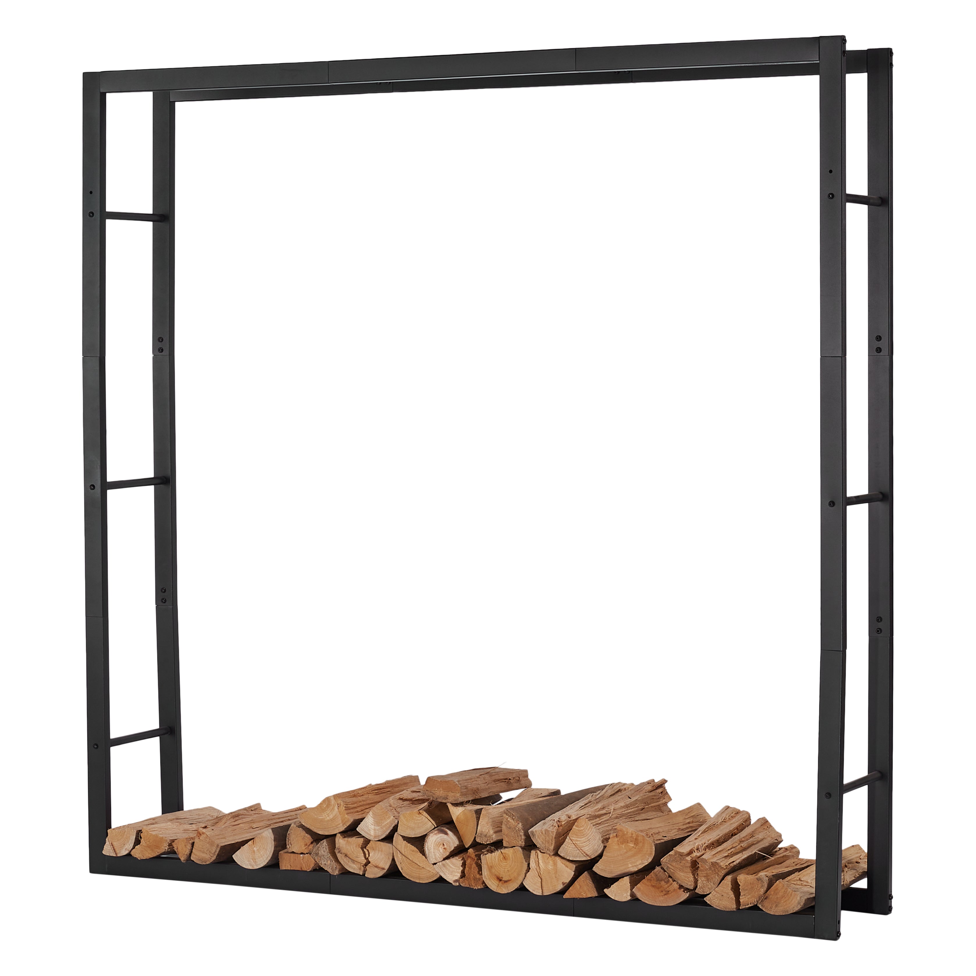 Lendo Online Brandhoutrek 148x25x148cm draagtas zwart staal