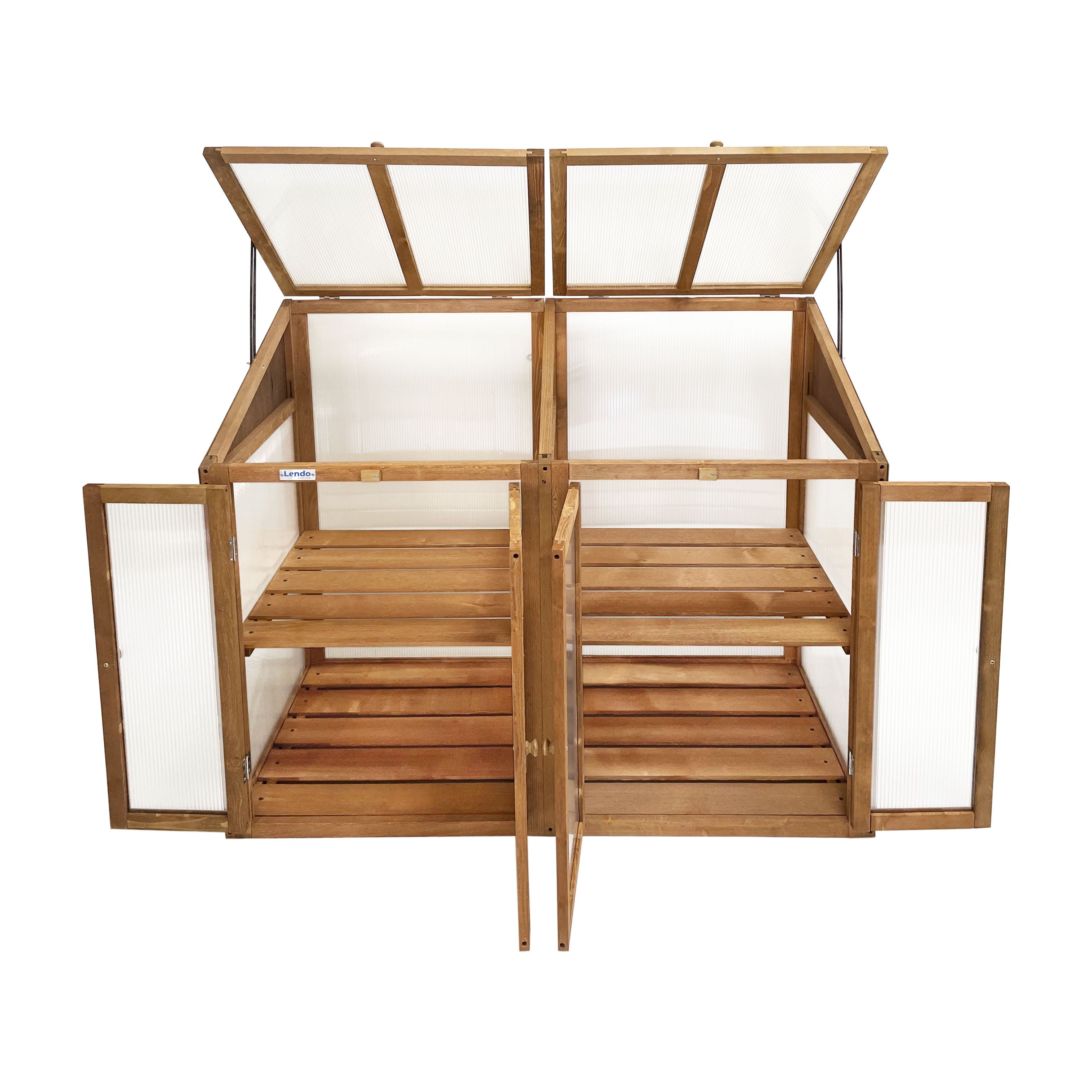 Lendo Online Kweekkas 120x49x96,5 cm vurenhout bruin