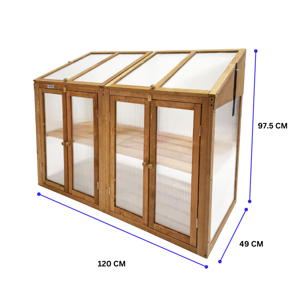 Lendo Online Kweekkas 120x49x96,5 cm vurenhout bruin