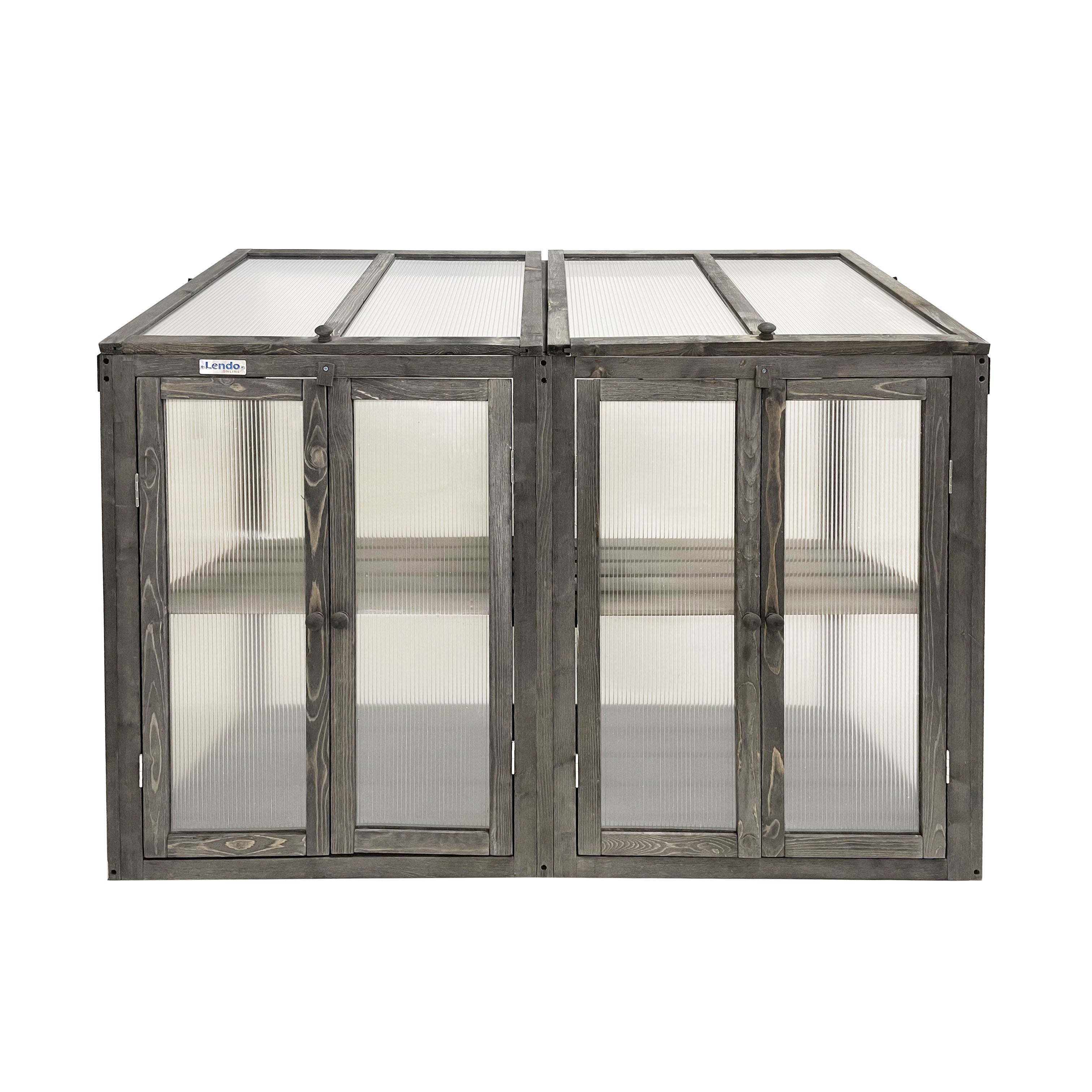 Lendo Online Kweekkas 120x49x96,5 cm vurenhout grijs