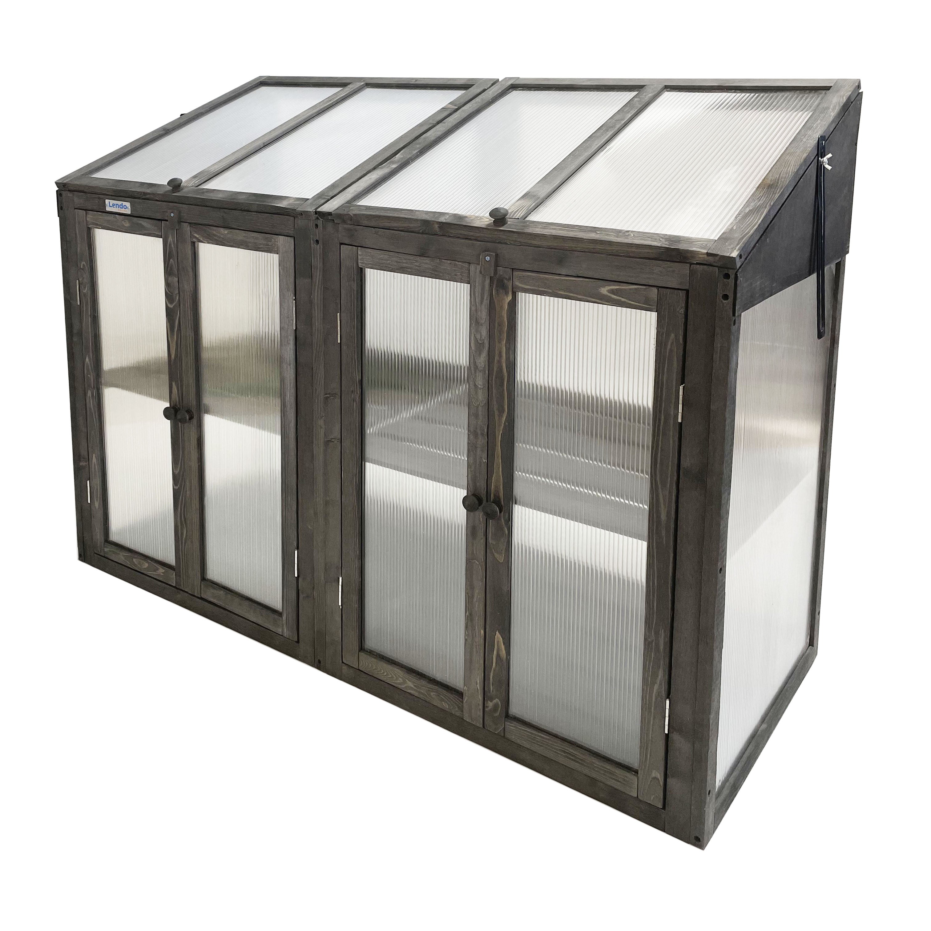 Lendo Online Kweekkas 120x49x96,5 cm vurenhout grijs