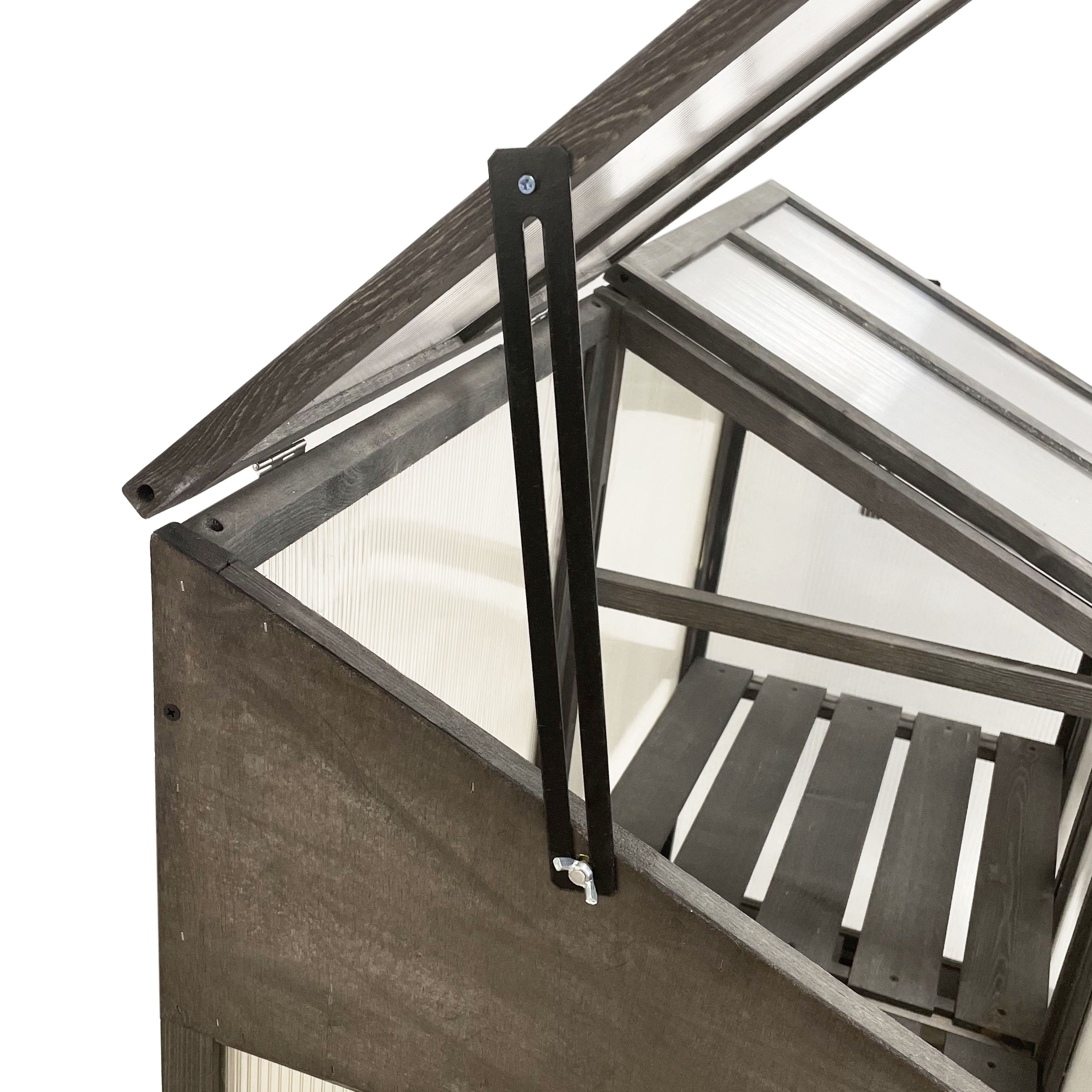 Lendo Online Kweekkas 120x49x96,5 cm vurenhout grijs