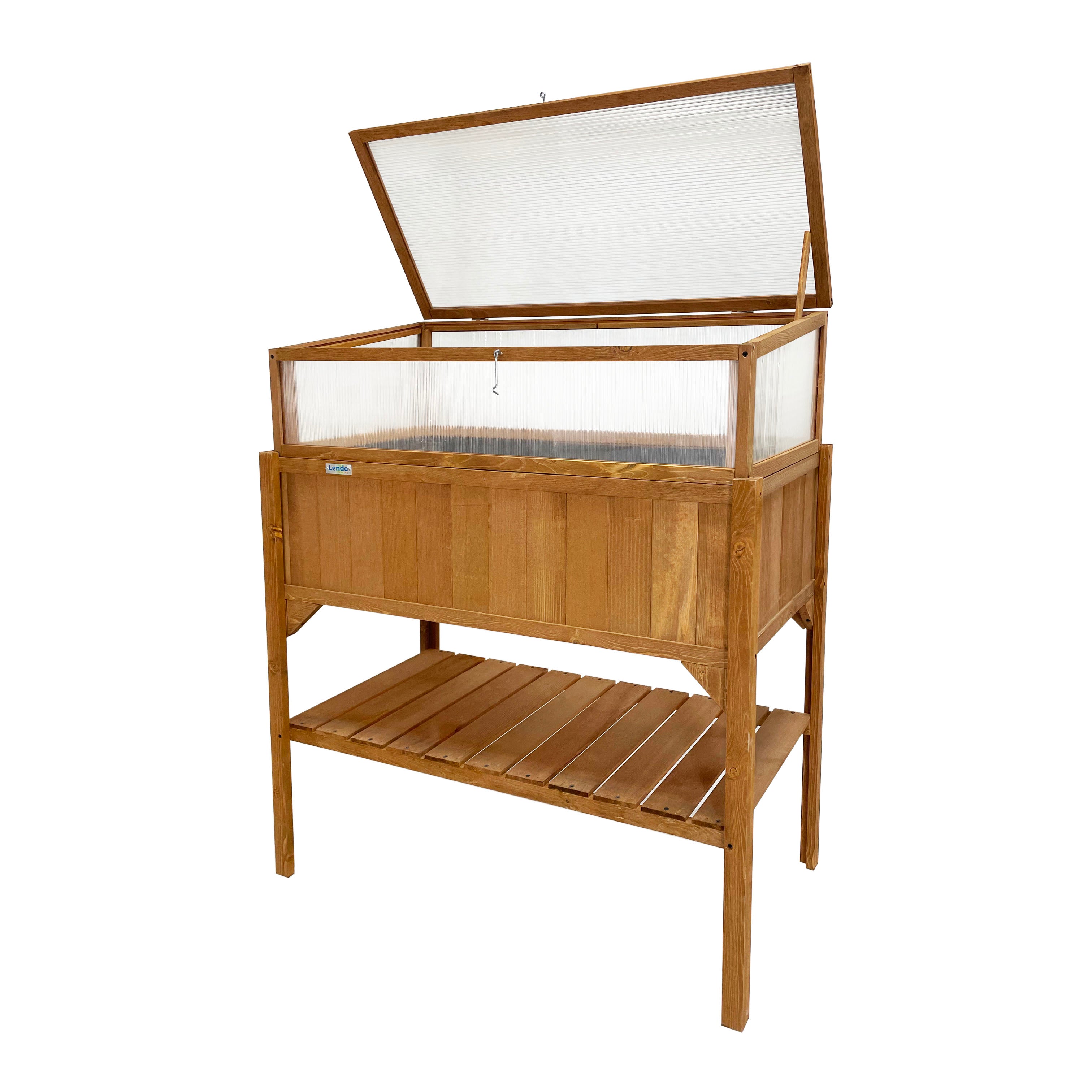 Lendo Online Plantenbak met kweekbak 97,5x49x120 cm vurenhout bruin