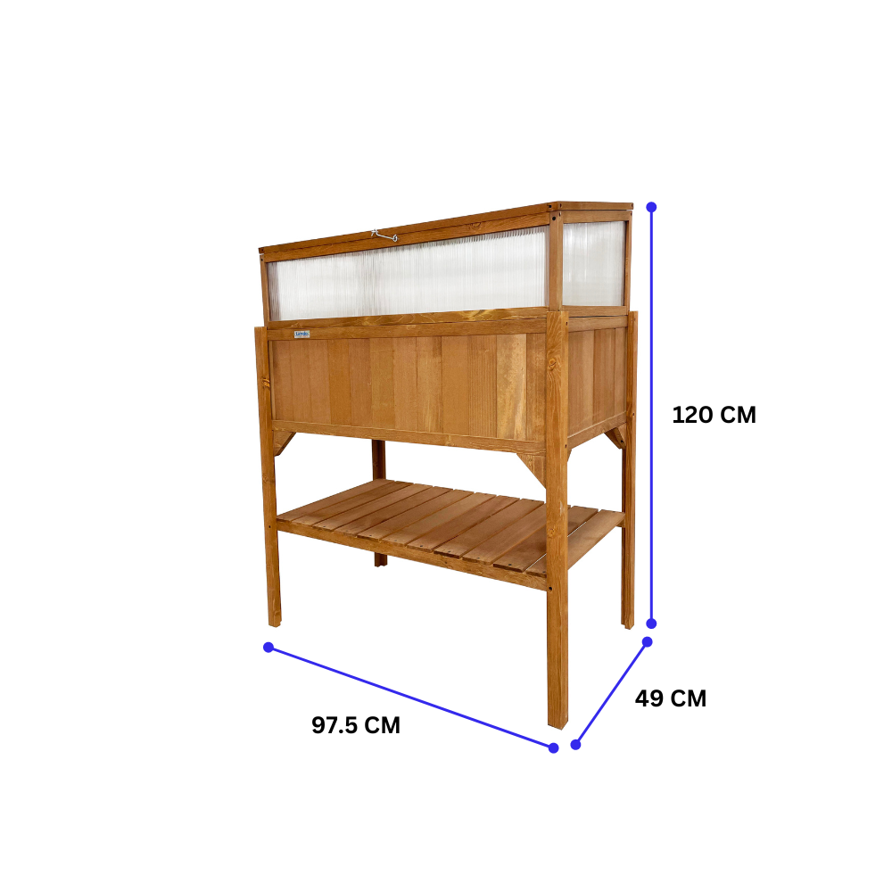 Lendo Online Plantenbak met kweekbak 97,5x49x120 cm vurenhout bruin