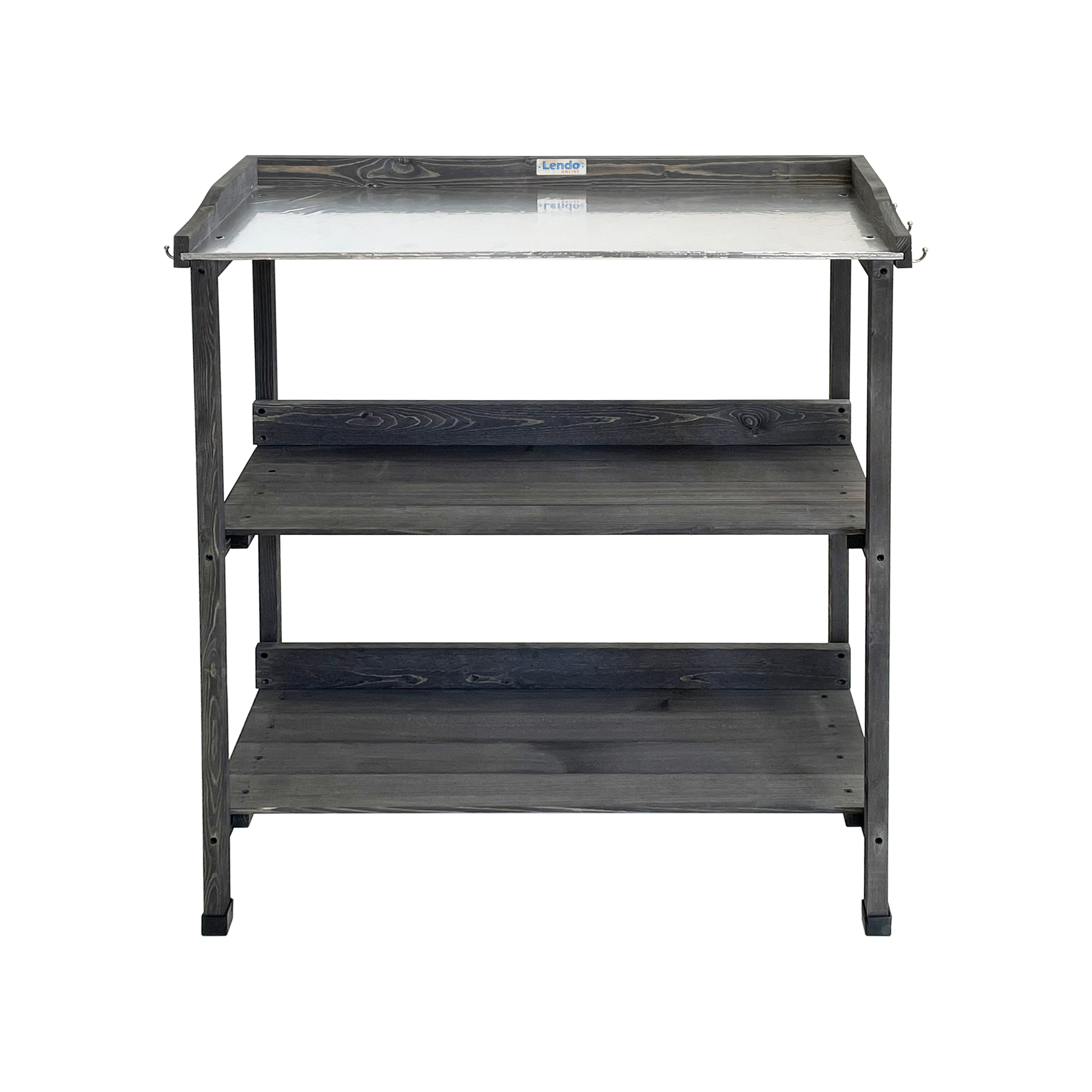 Lendo Online Oppottafel 76x37x92 cm vurenhout grijs