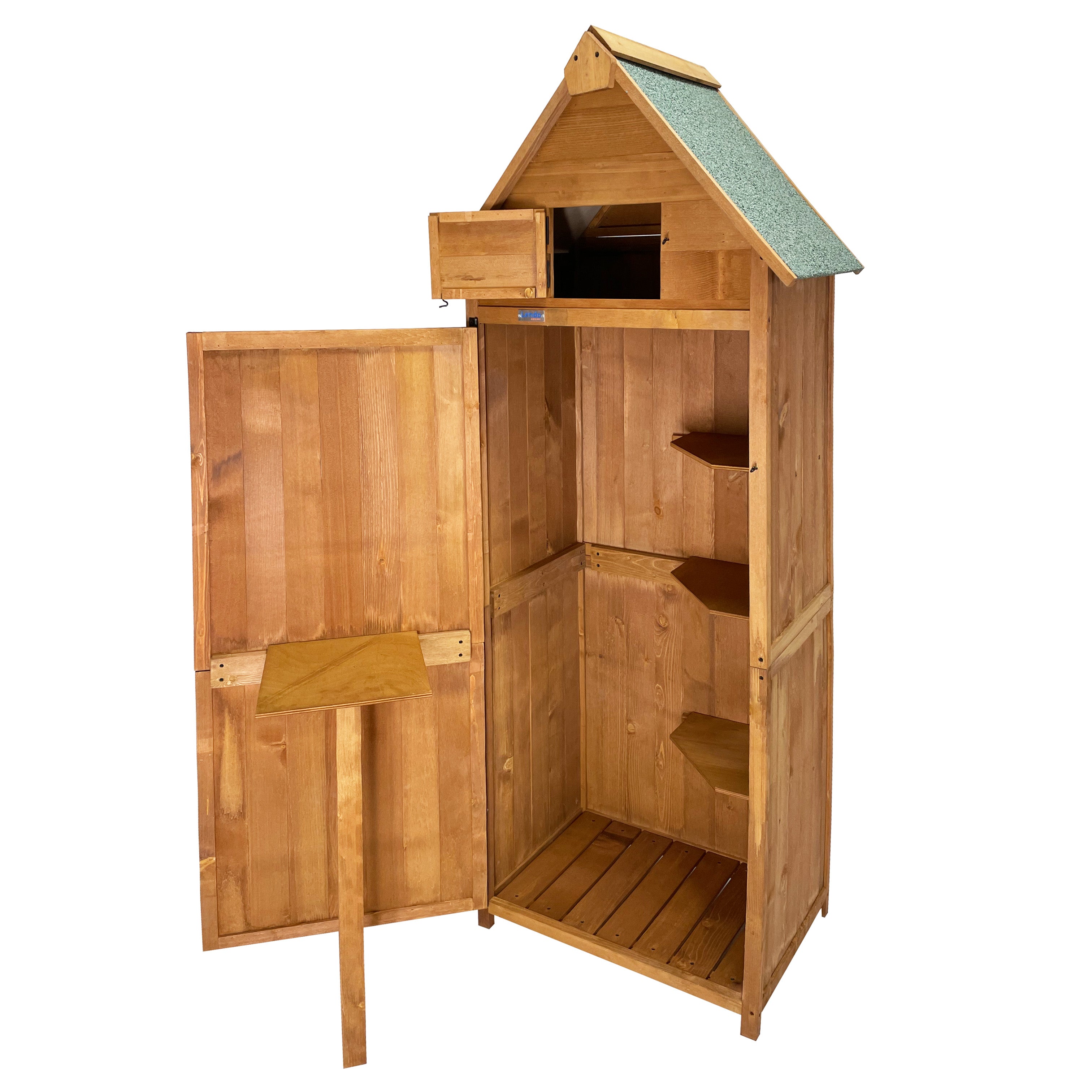 Lendo Online Gereedschapsschuur 74,5x50x180 cm vurenhout bruin