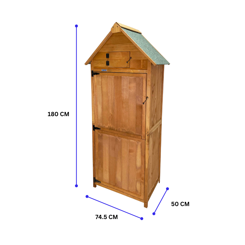 Lendo Online Gereedschapsschuur 74,5x50x180 cm vurenhout bruin