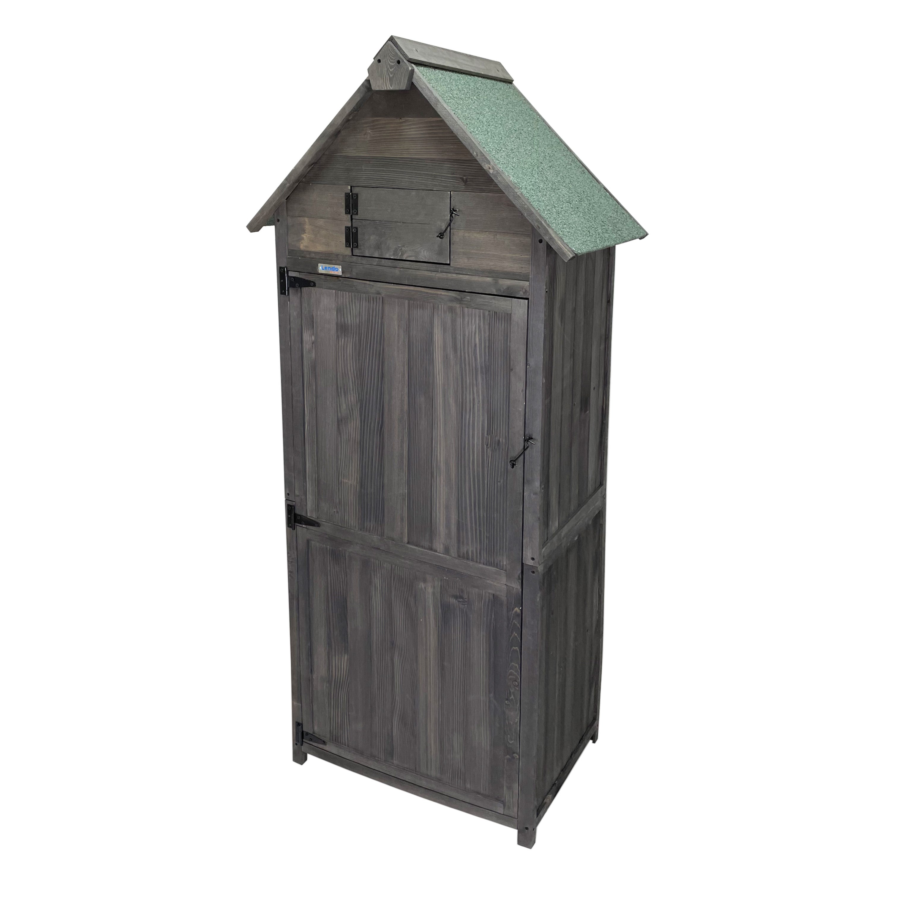 Lendo Online Gereedschapsschuur 74,5x50x180 cm vurenhout grijs