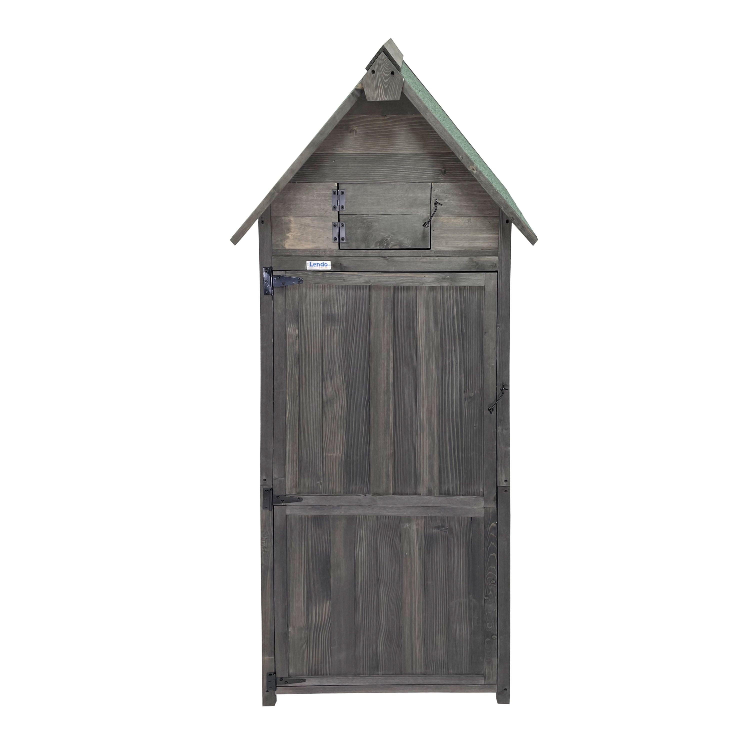 Lendo Online Gereedschapsschuur 74,5x50x180 cm vurenhout grijs