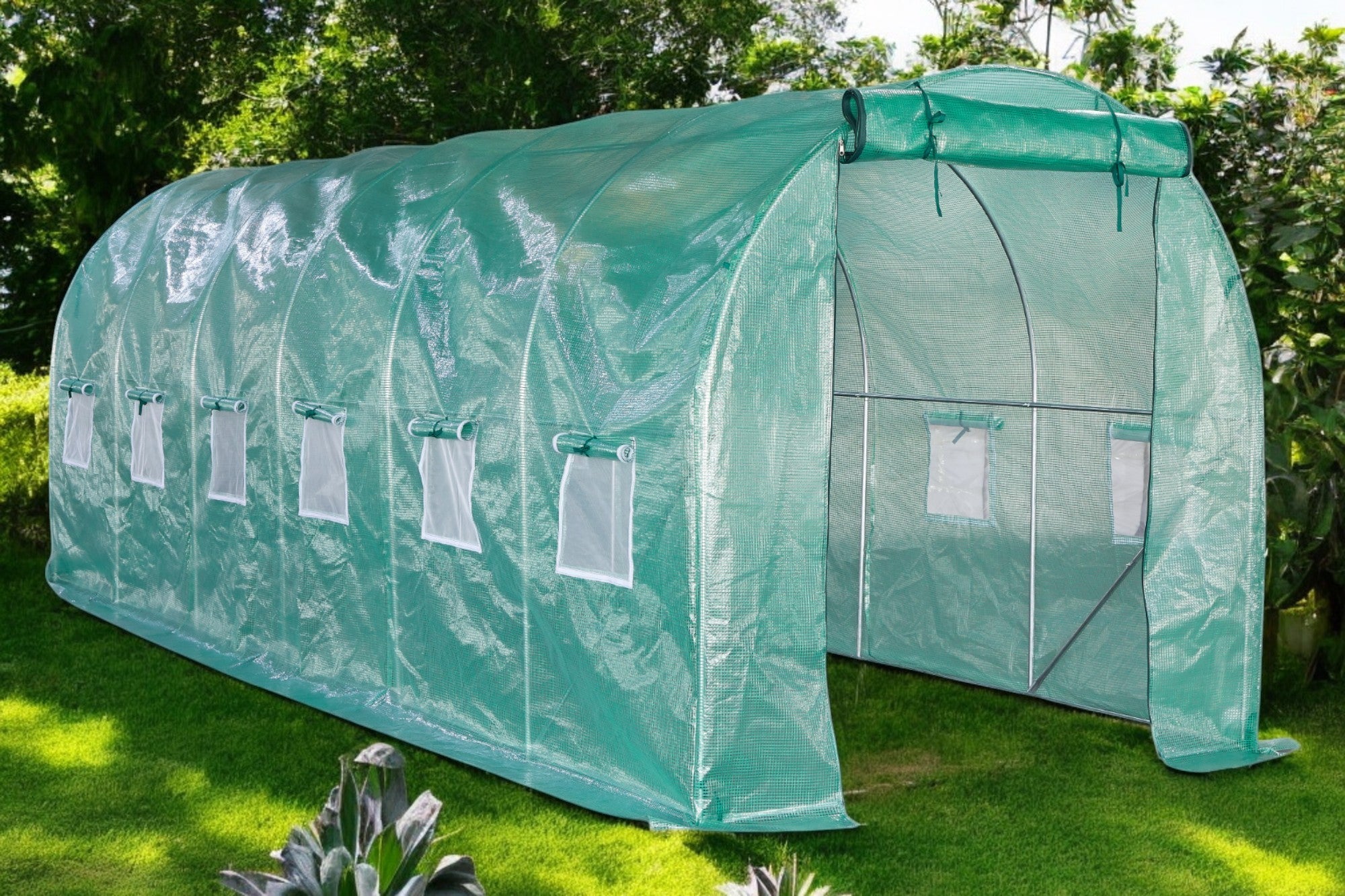 Lendo Online Tunnelkas met PE hoes 200x600x200cm staal groen