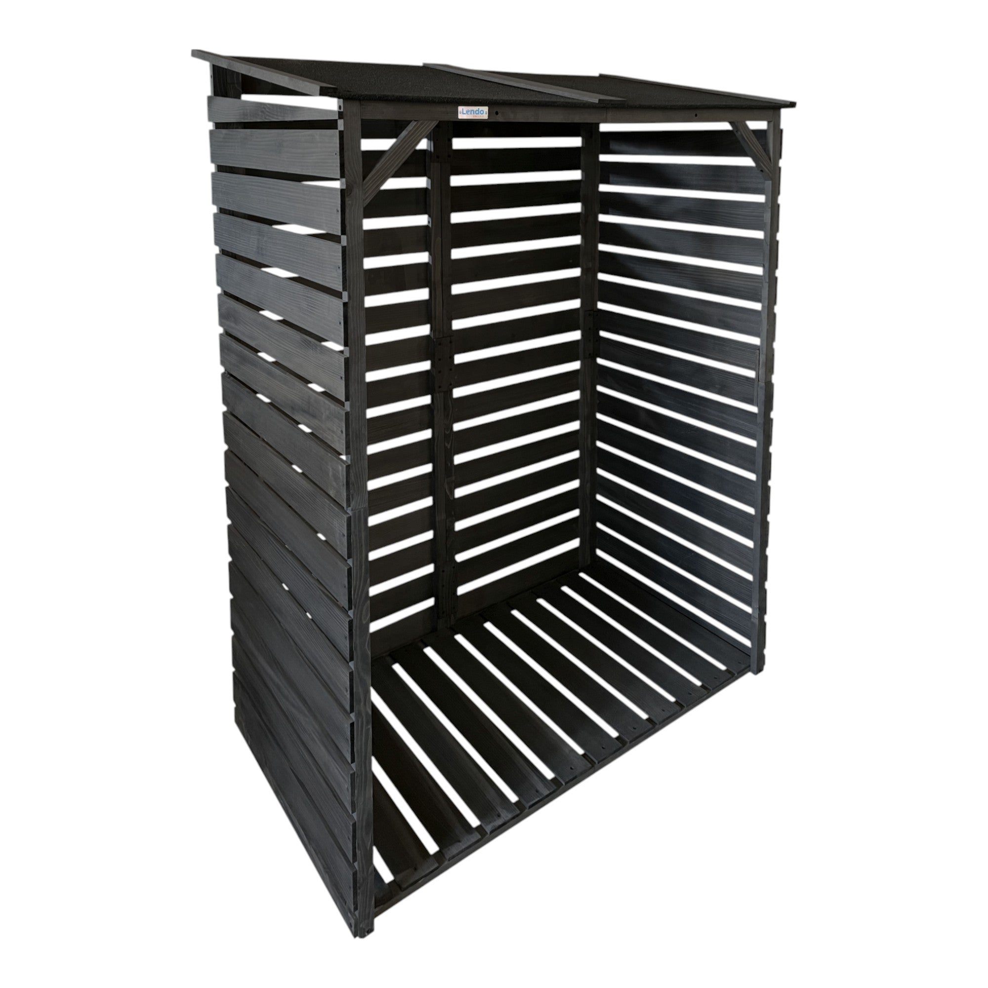 Lendo Online Brandhoutschuur 118x59x158 cm vurenhout grijs