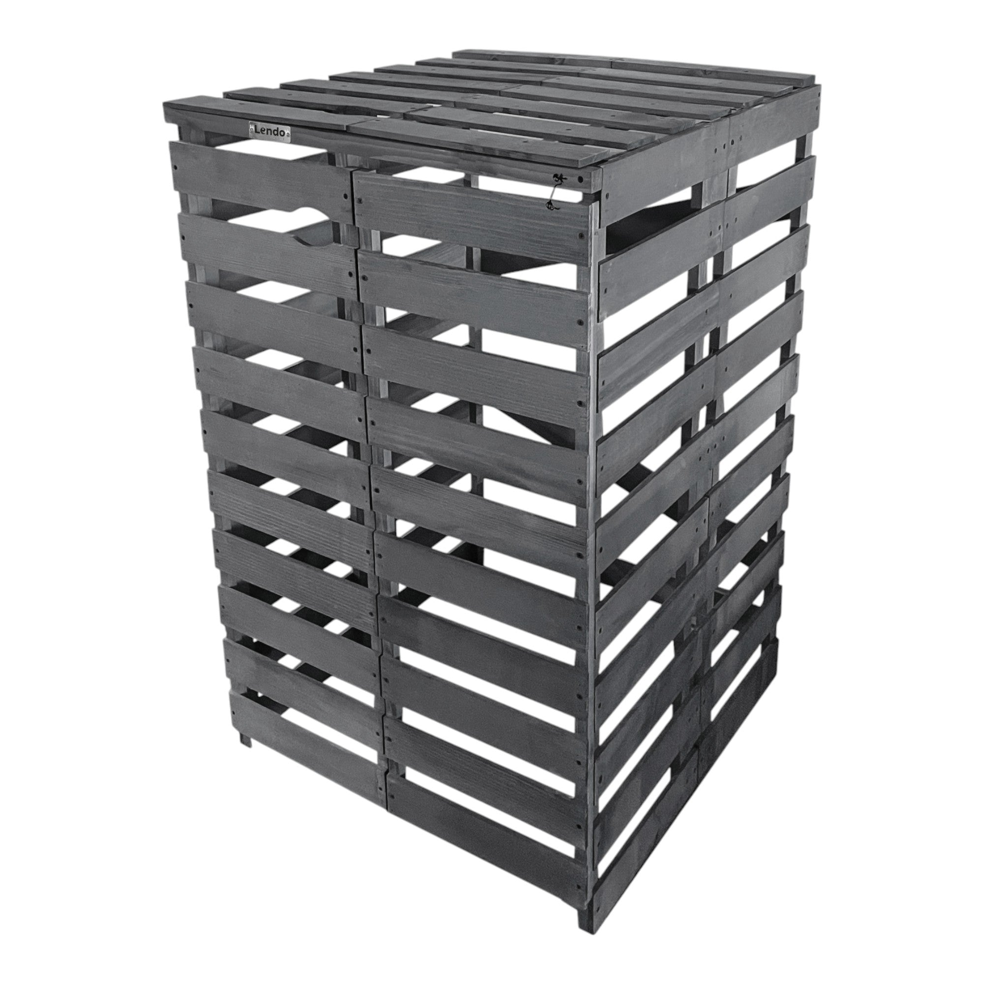 Lendo Online Container ombouw enkel 71x80x118cm vurenhout grijs