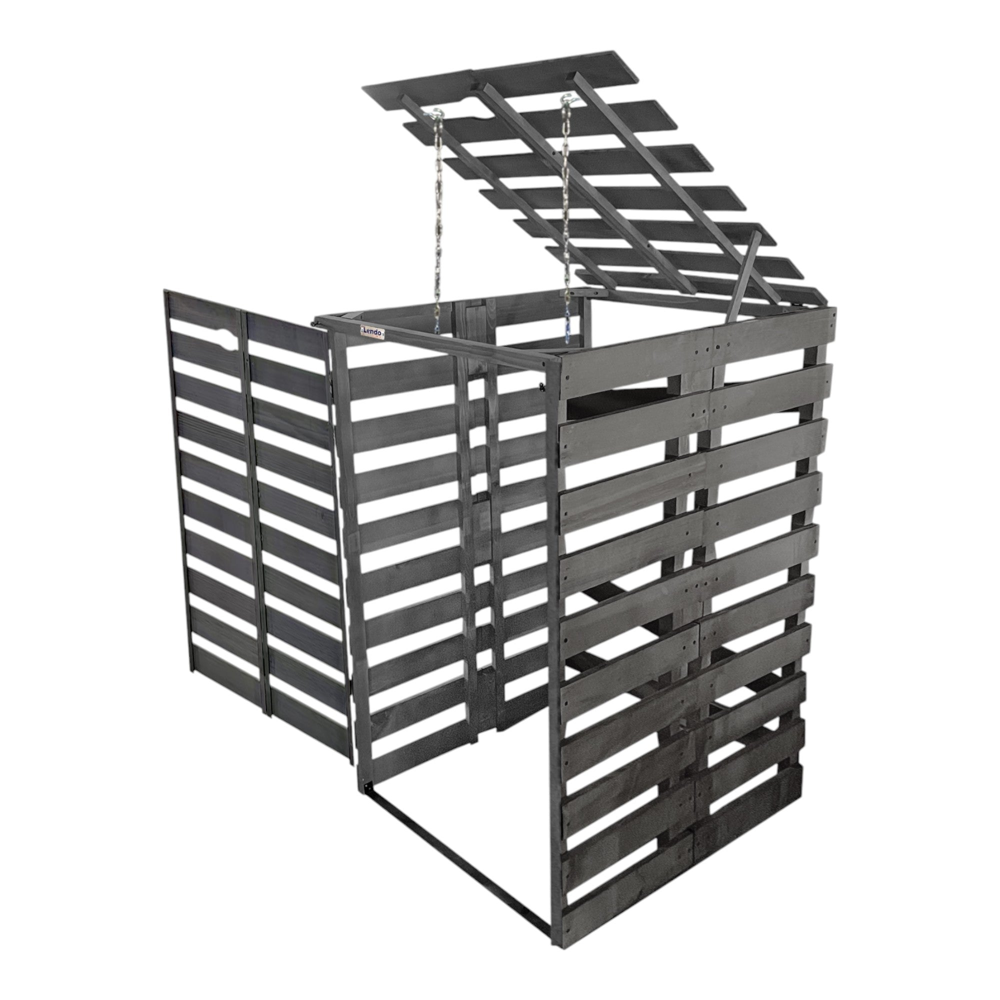 Lendo Online Container ombouw enkel 71x80x118cm vurenhout grijs