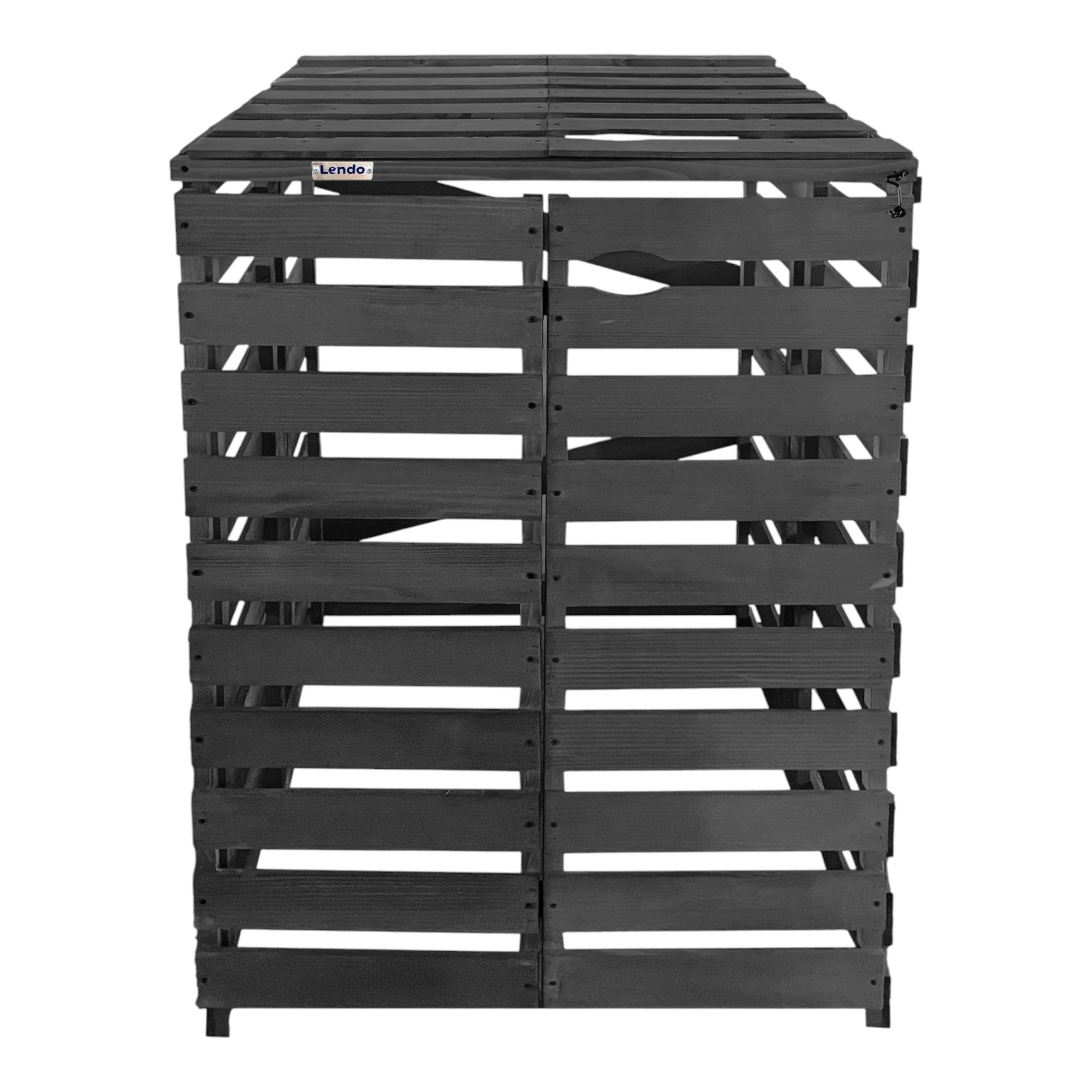 Lendo Online Container ombouw enkel 71x80x118cm vurenhout grijs