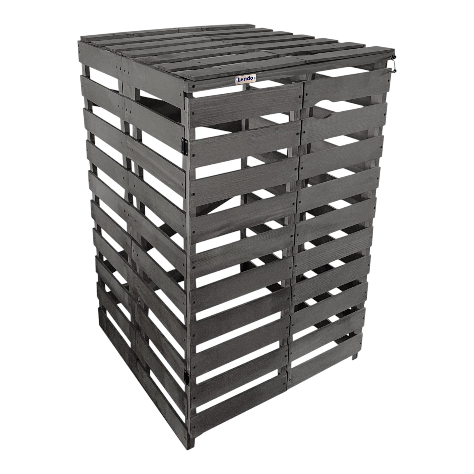 Lendo Online Container ombouw enkel 71x80x118cm vurenhout grijs