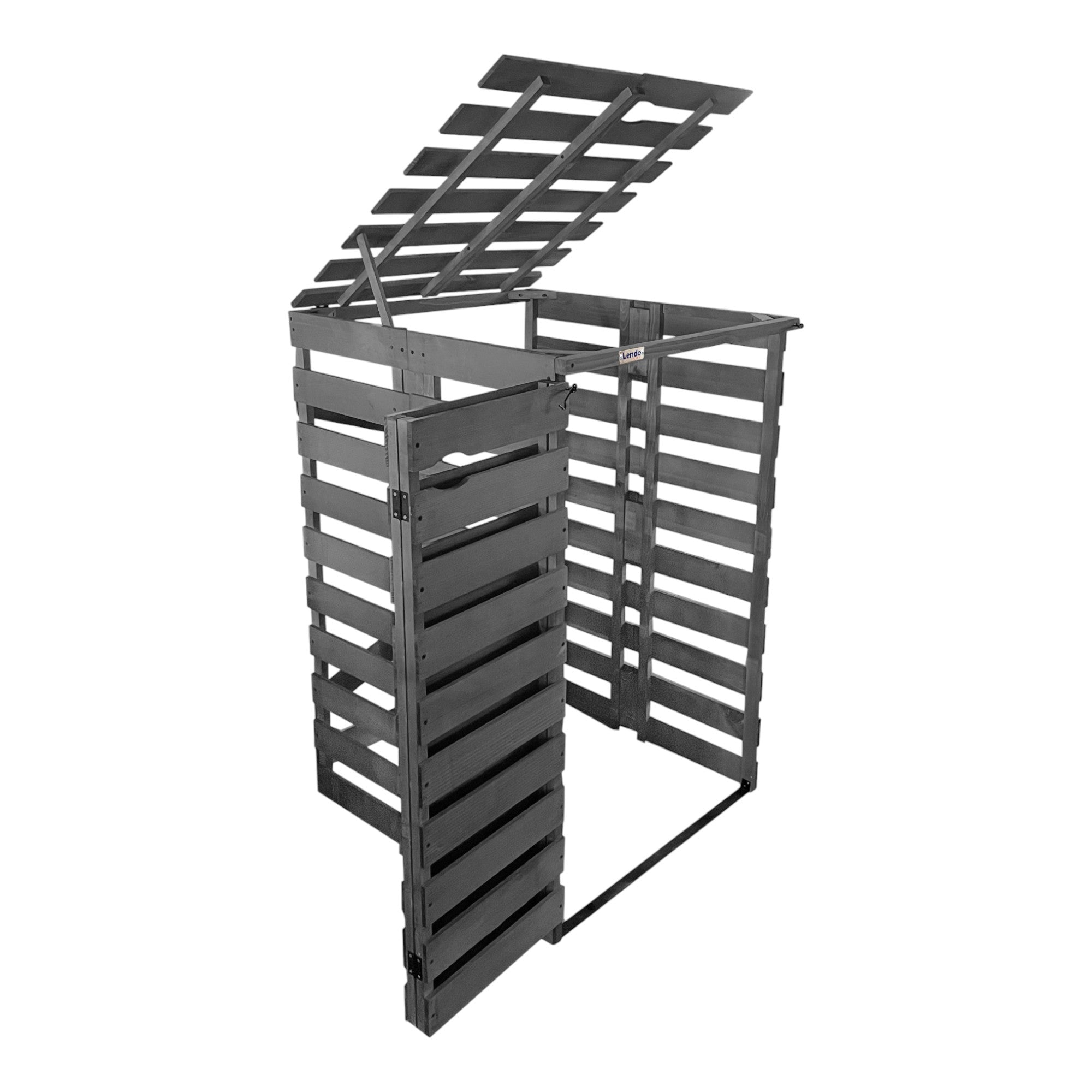 Lendo Online Container ombouw enkel 71x80x118cm vurenhout grijs