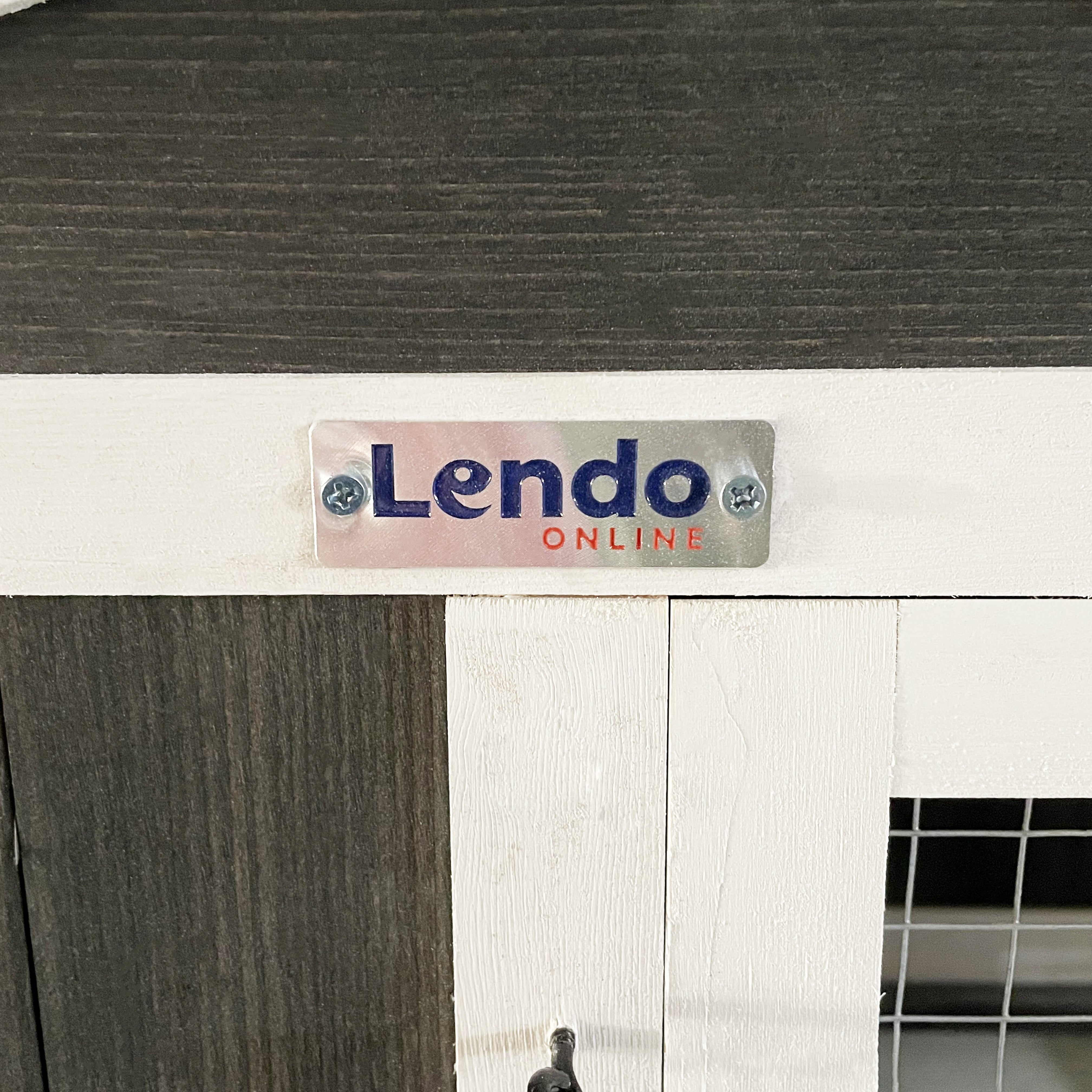 Lendo Online Konijnenhok 145x45x85 cm geïmpregneerd vurenhout grijs