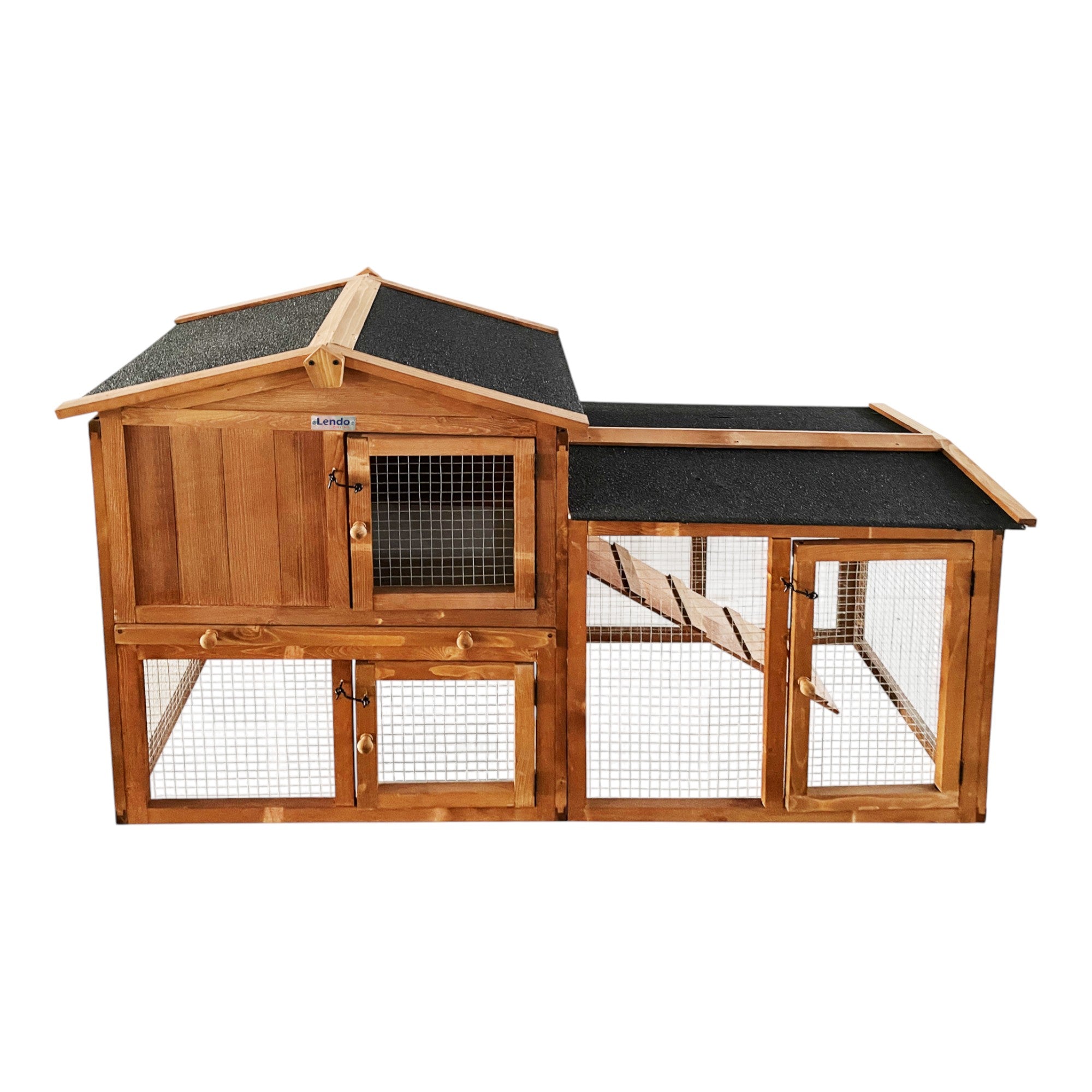 Lendo Online Konijnenhok 145x45x85 cm geïmpregneerd vurenhout bruin