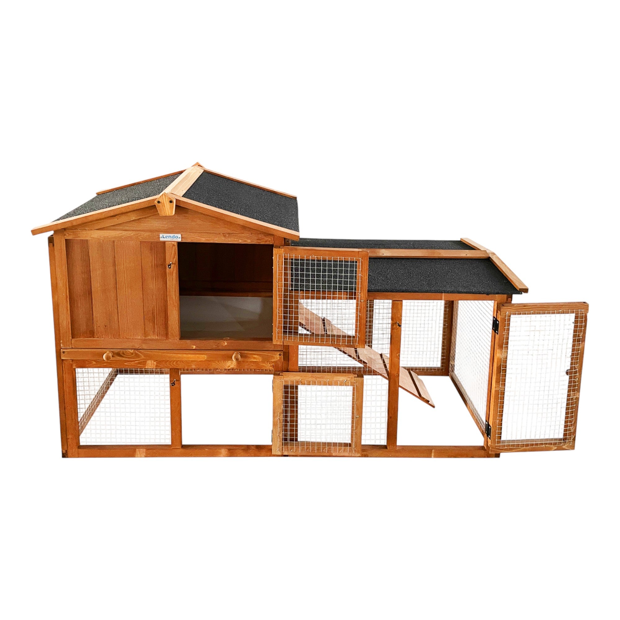 Lendo Online Konijnenhok 145x45x85 cm geïmpregneerd vurenhout bruin