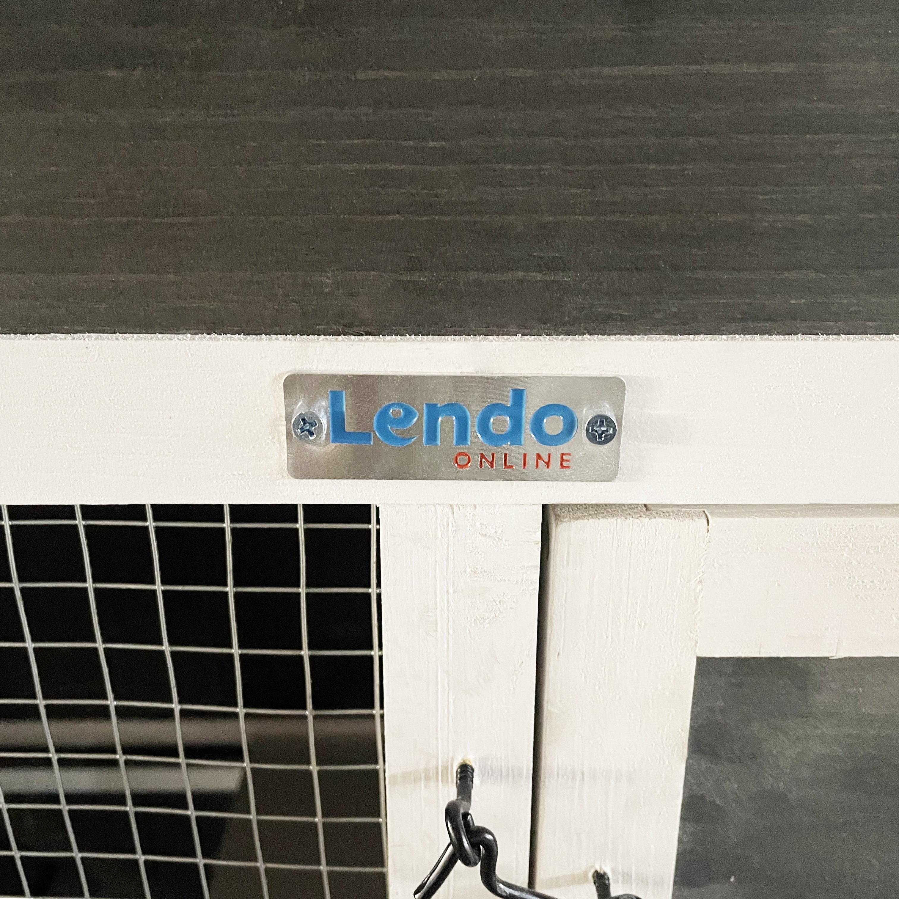 Lendo Online Konijnenhok 94x46x96 cm vurenhout grijs