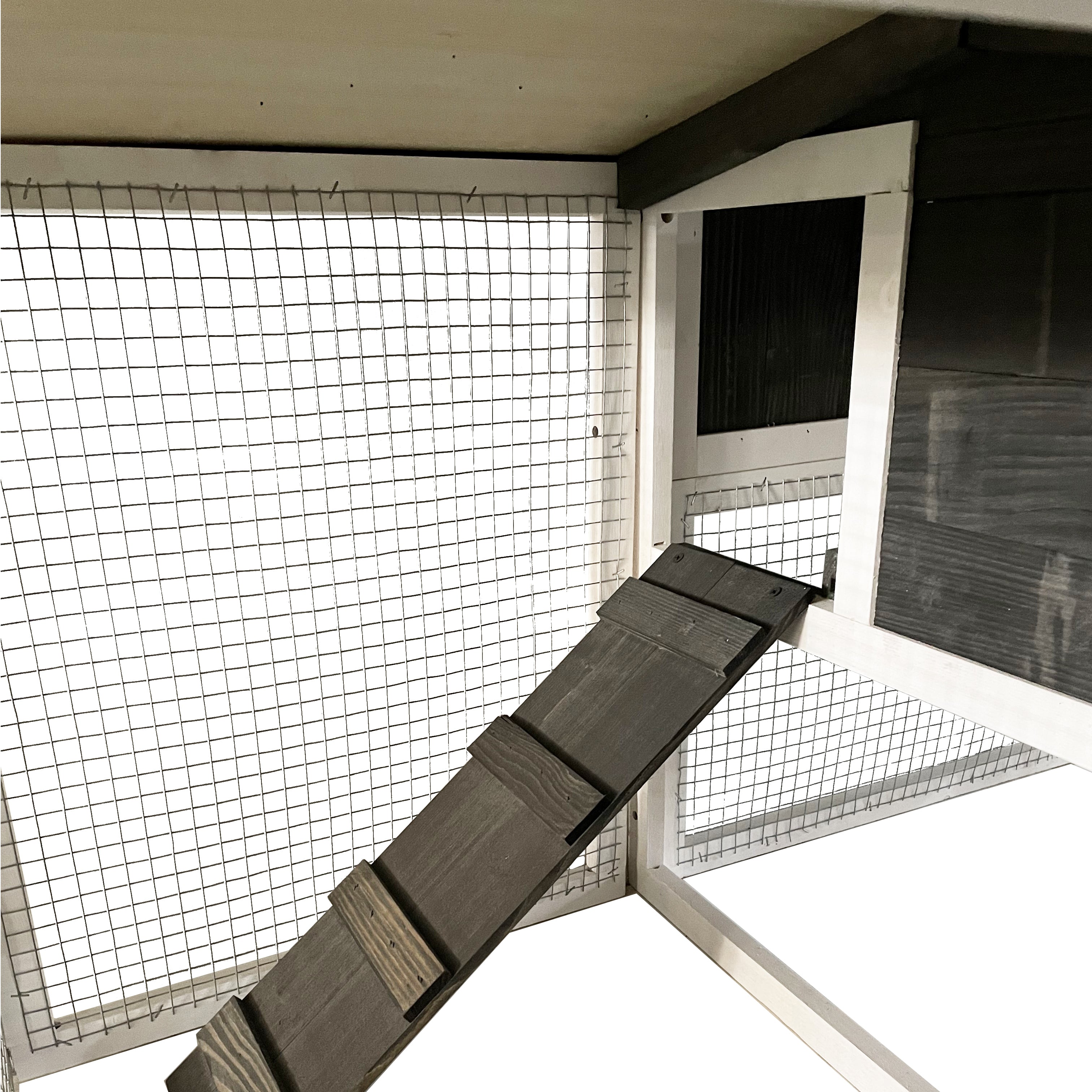 Lendo Online Kippenhok met nachthok 151x69x92 cm vurenhout grijs