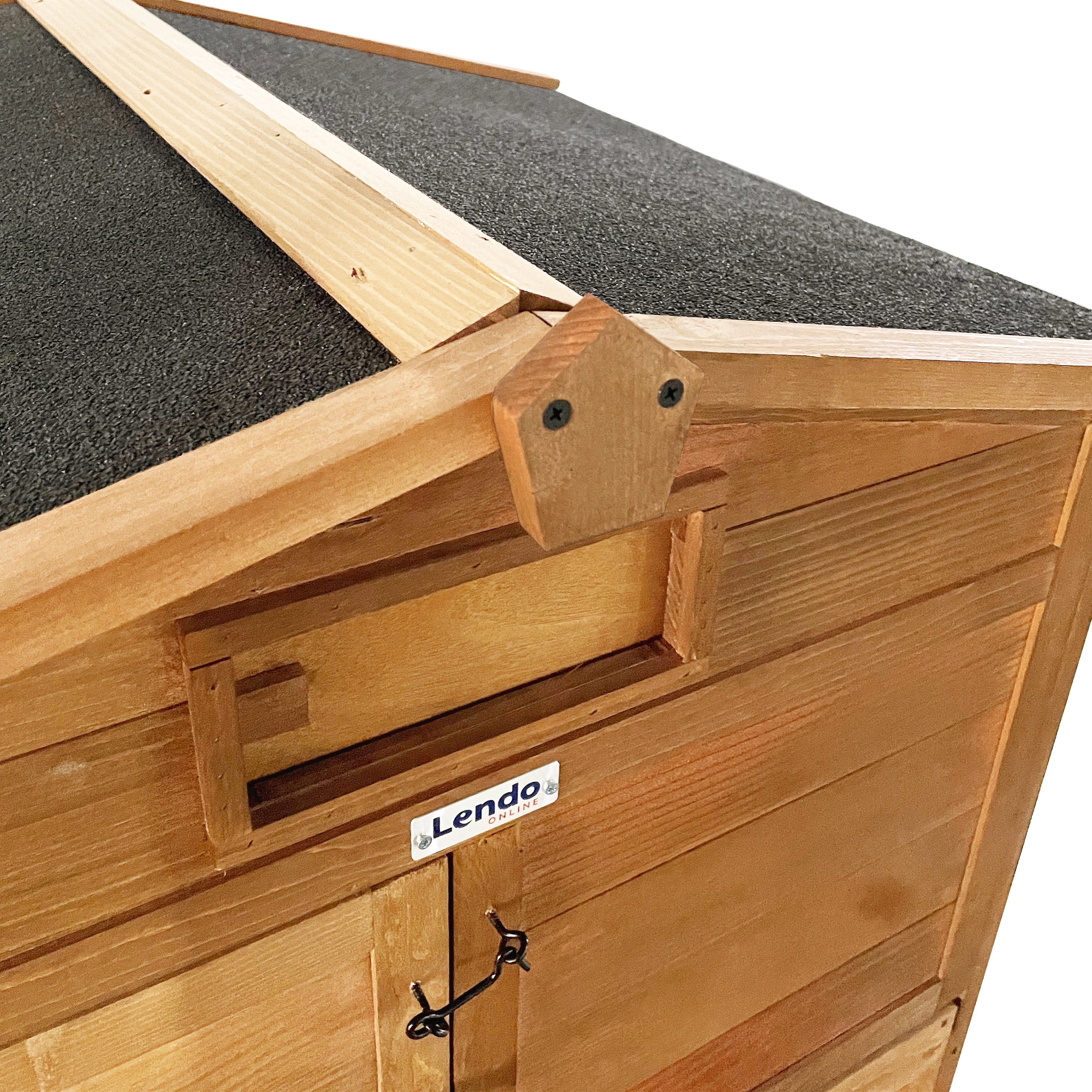 Lendo Online Kippenhok met nachthok 151x69x92 cm vurenhout bruin